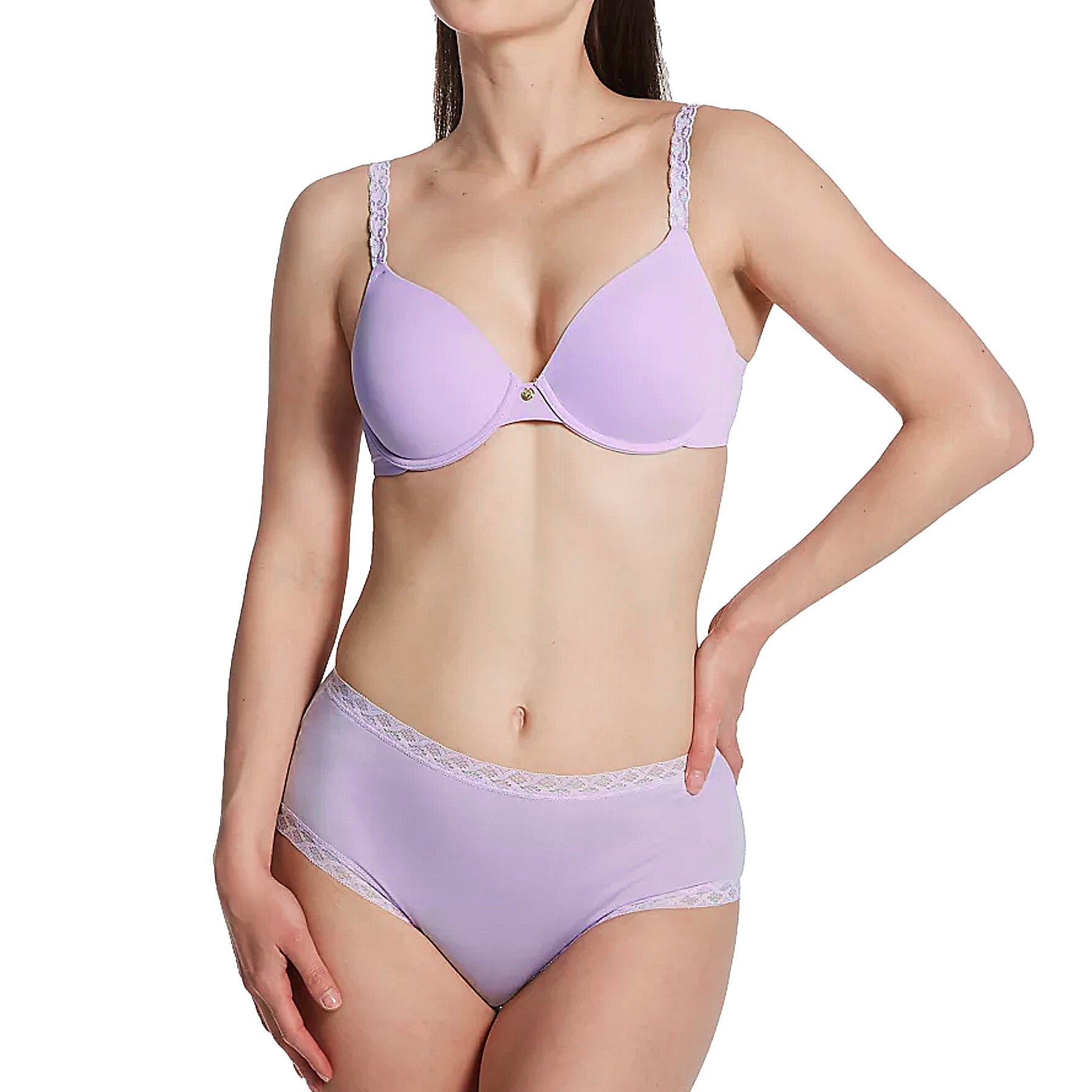 Natori Bliss Cotton Full Brief Panty 755058 Lilac Dream Set
