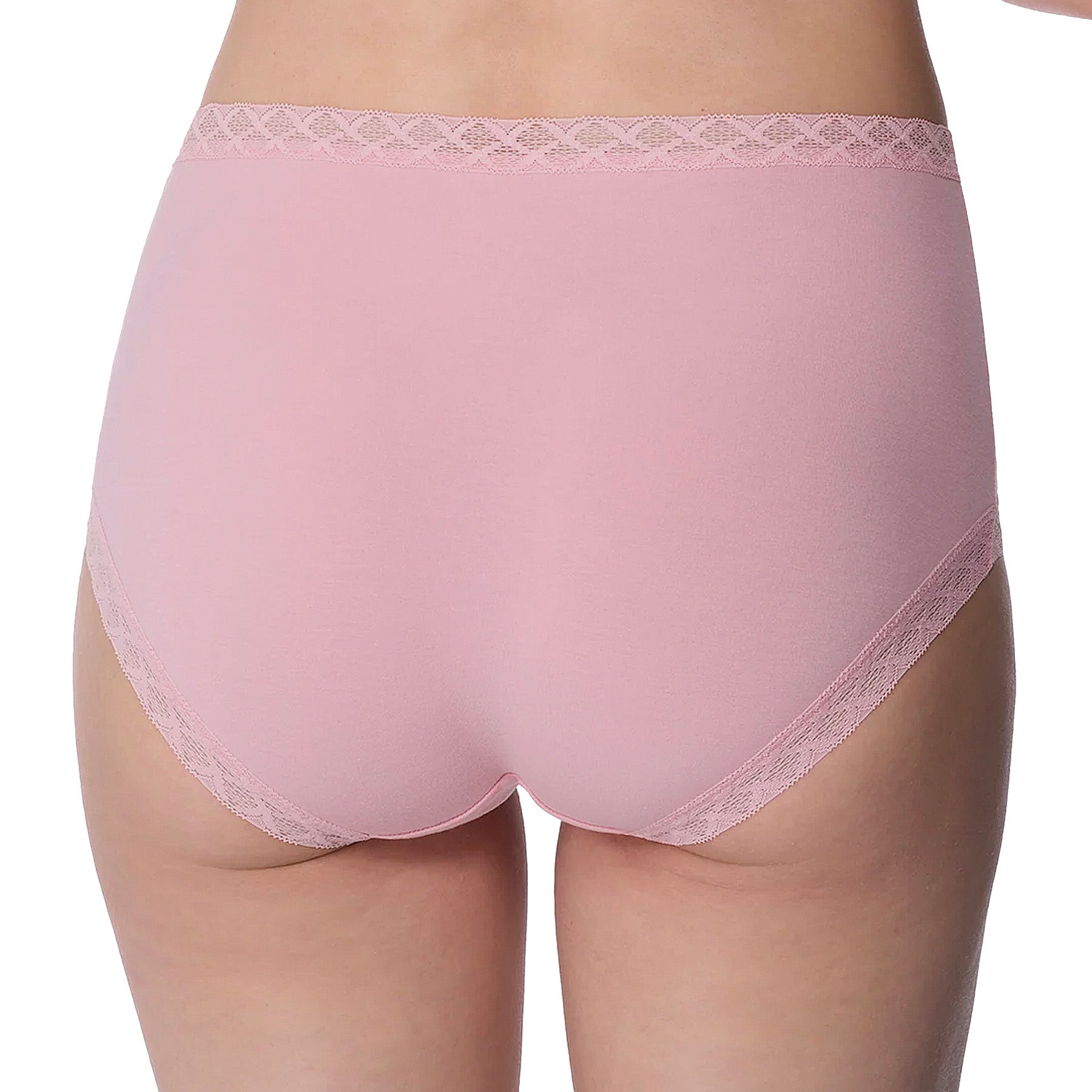 Natori Bliss Cotton Full Brief Panty 755058 Pink Velvet Back