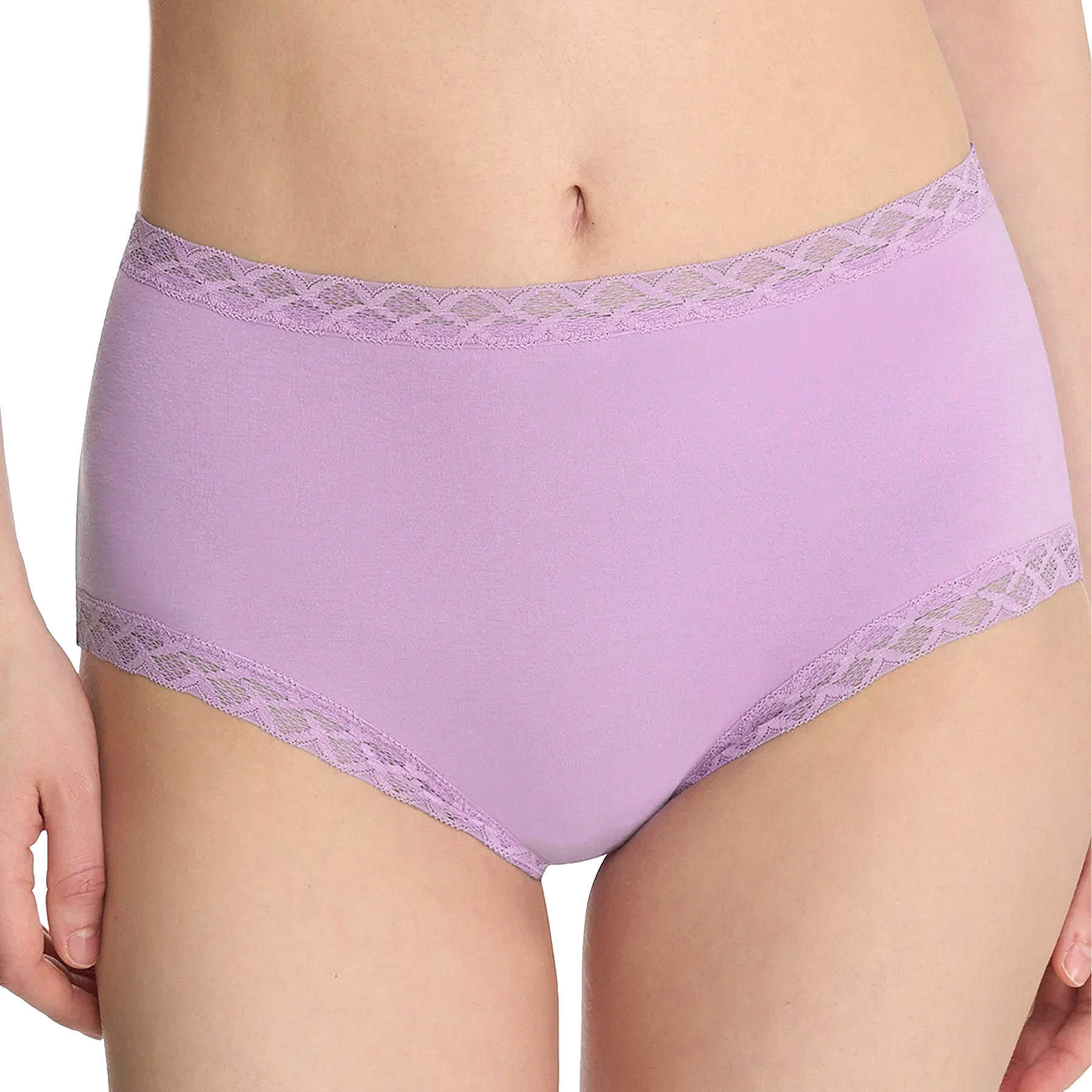 Natori Bliss Cotton Full Brief Panty 755058 Violet Tulip Front