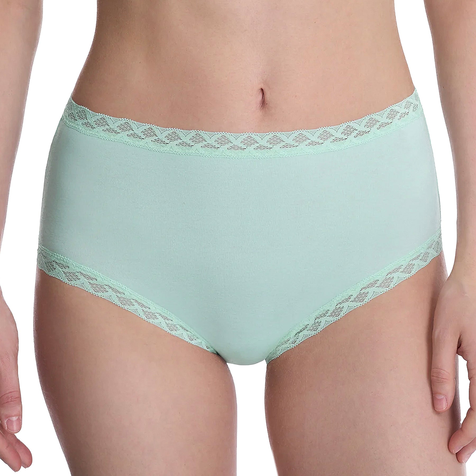 Natori Bliss Cotton Full Brief Panty 755058 Whipped Mint Front