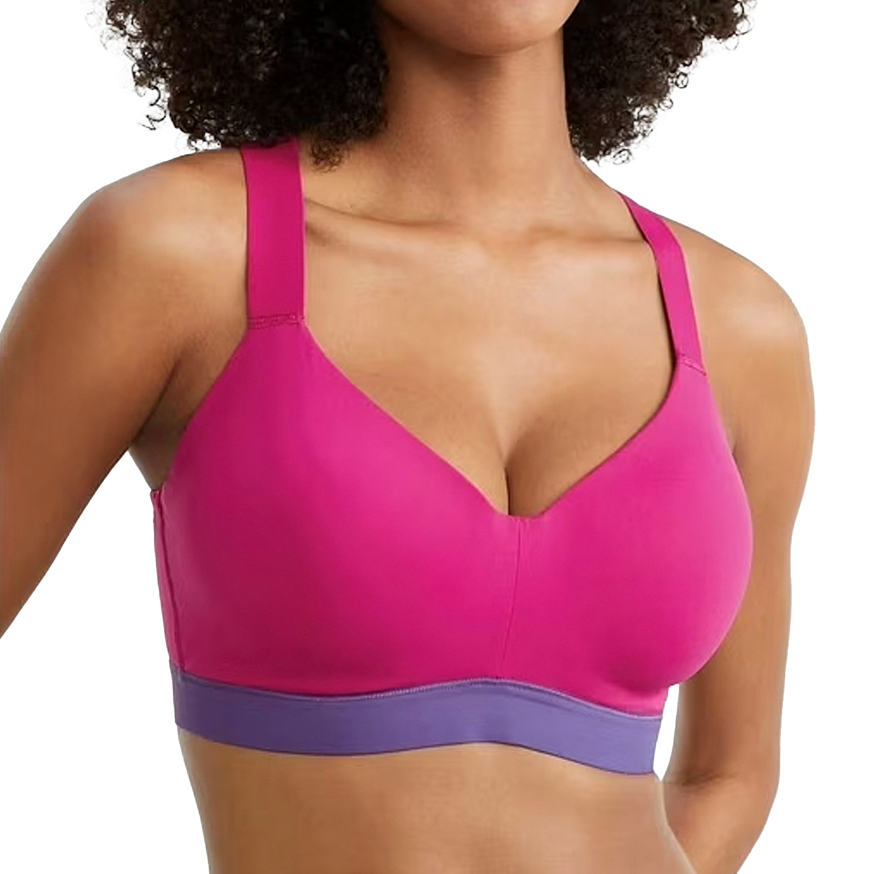 Natori Dynamic Convertible Contour Sports Bra 751245 Electric Fuchsia Dewberry Front