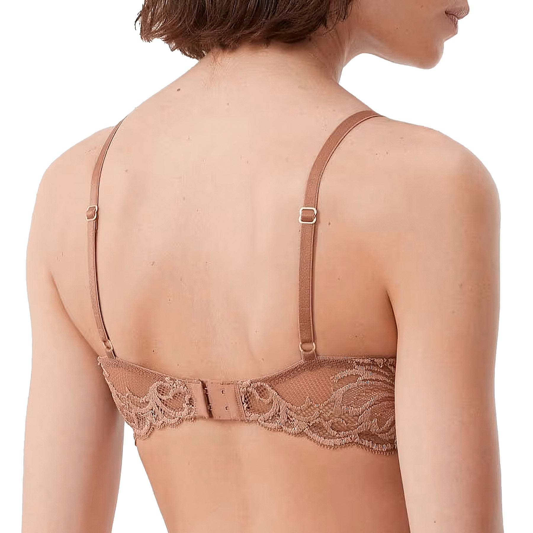 Natori Feathers Contour Plunge Bra 730023 Cinnamon Back