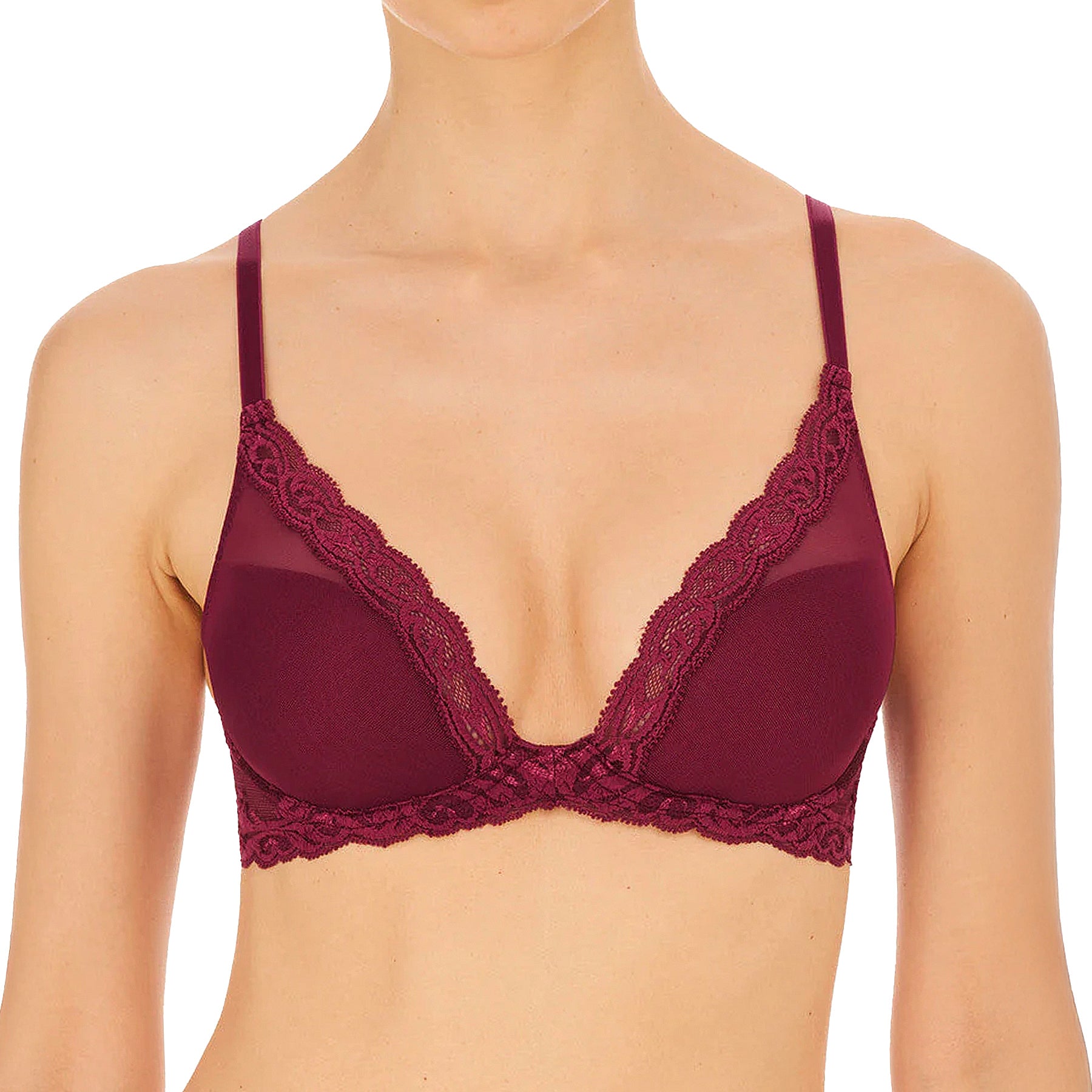 Natori Feathers Contour Plunge Bra 730023 Crushed Velvet Front