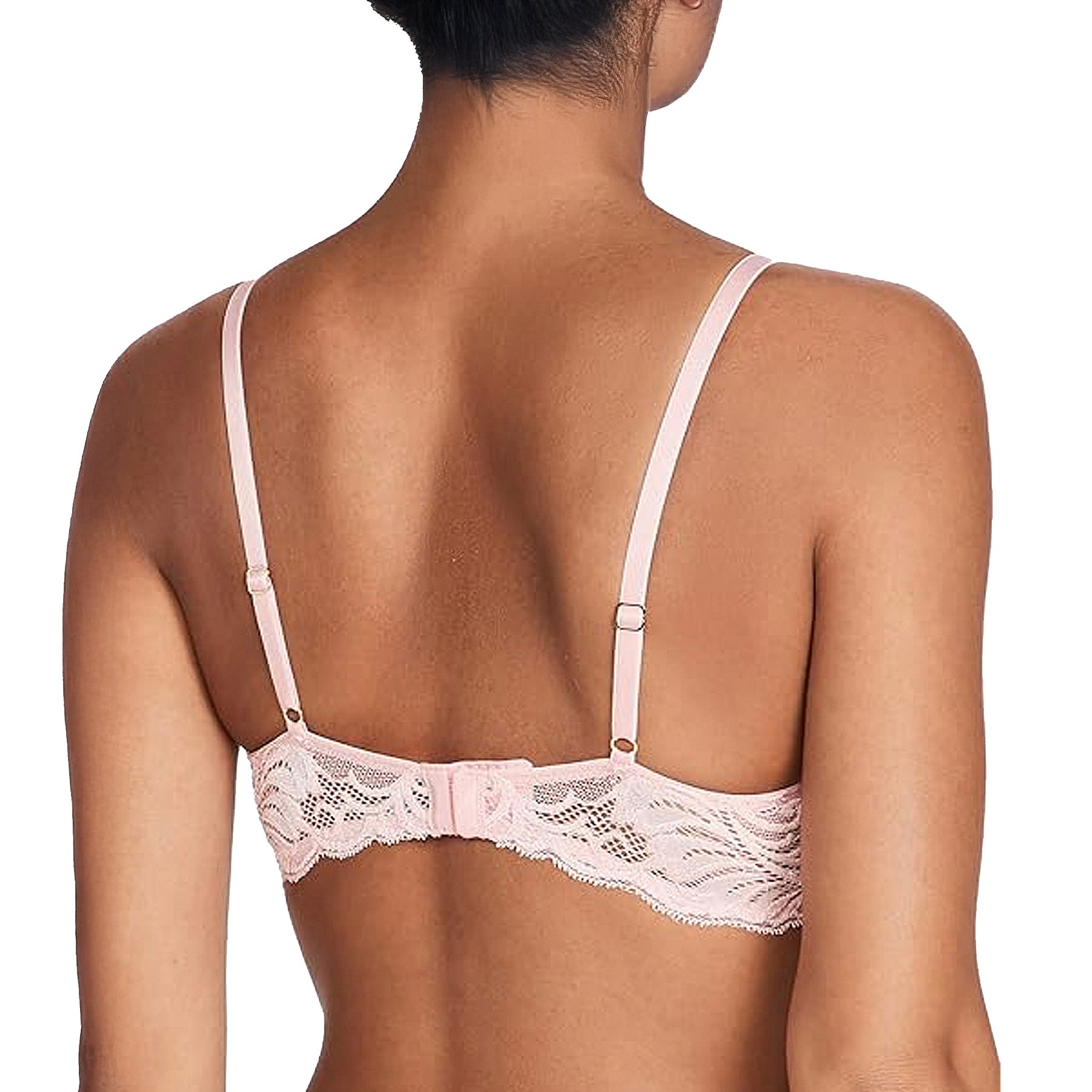 Natori Feathers Contour Plunge Bra 730023 Pink Icing Back