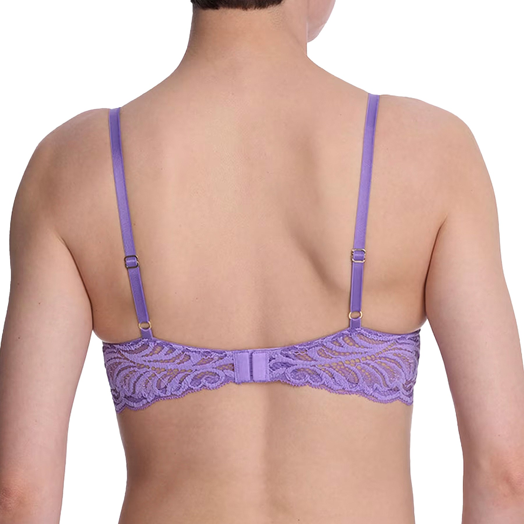 Natori Feathers Contour Plunge Bra 730023 Violet Blue Back