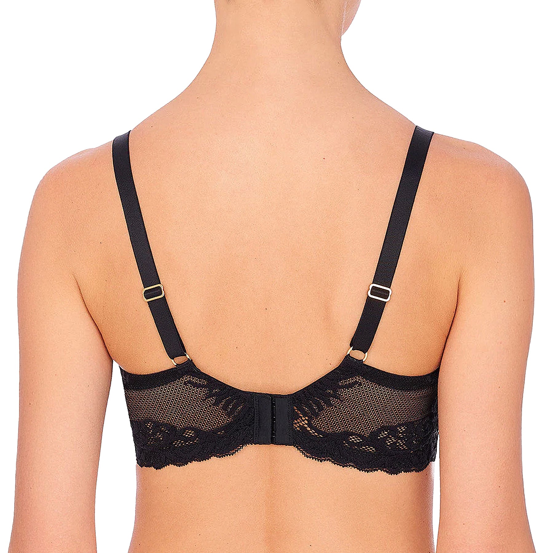 Natori Feathers Full Figure Contour Underwire Bra 741299 Black Back