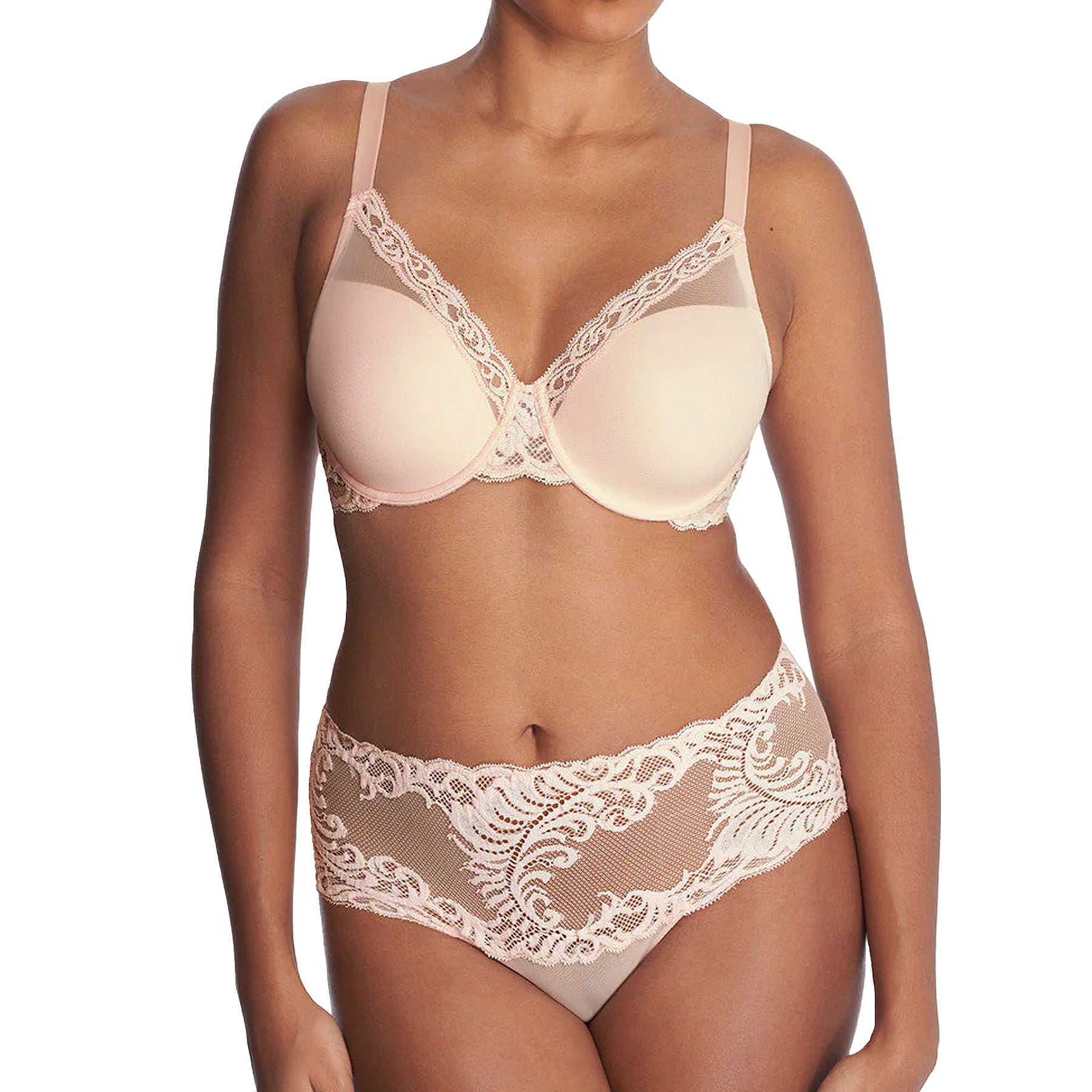 Natori Feathers Full Figure Contour Underwire Bra 741299 Seashell Set