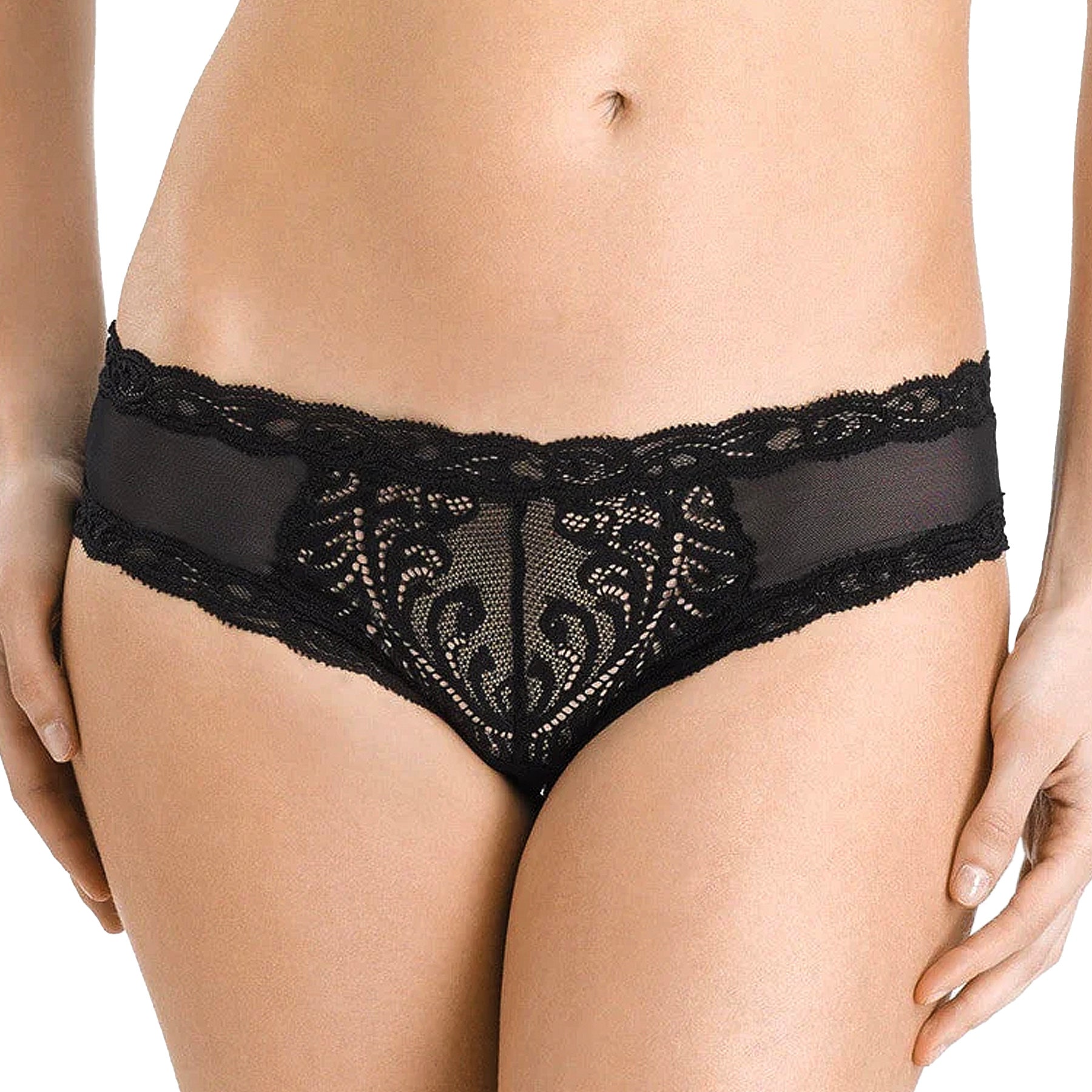 Natori Feathers Hipster Panty 753023 Black Front