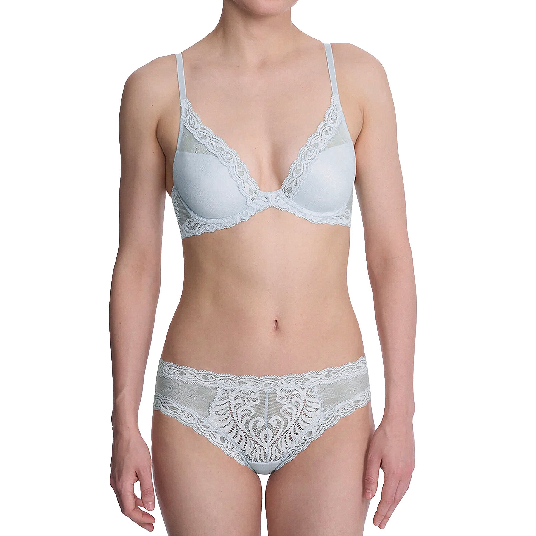 Natori Feathers Hipster Panty 753023 Frosted Sky Set