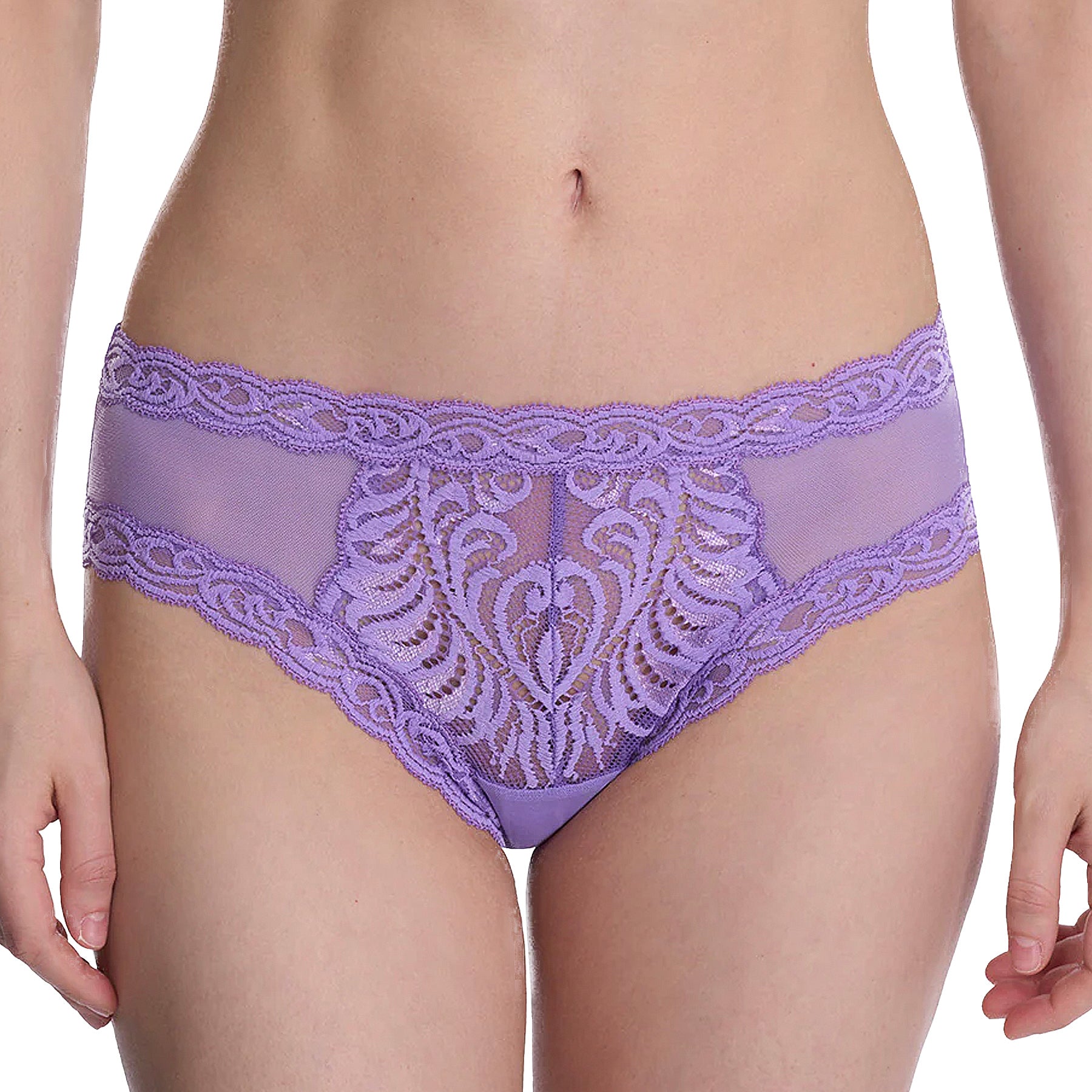 Natori Feathers Hipster Panty 753023 Violet Blue Front
