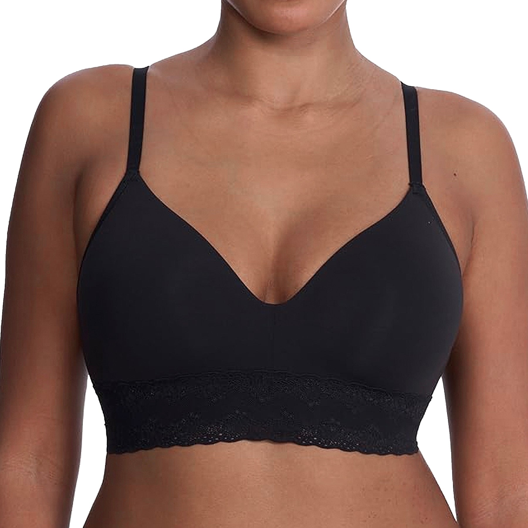 Natori Bliss Perfection Contour Soft Cup Bra 723154 Black Front