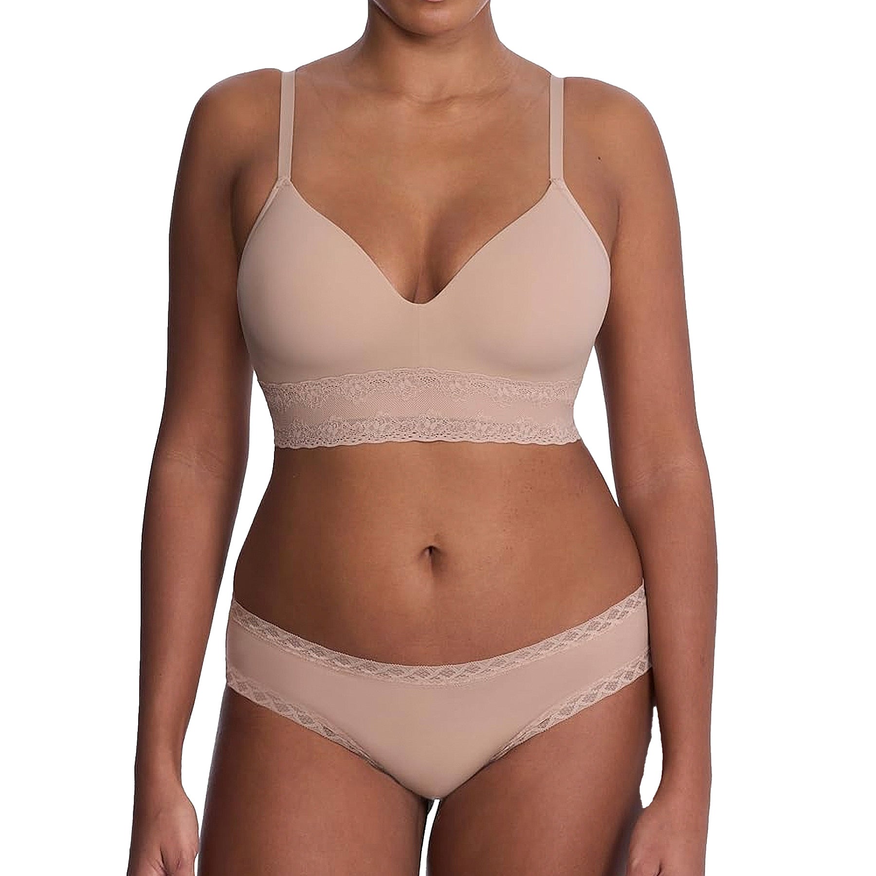 Natori Bliss Perfection Contour Soft Cup Bra 723154 Cafe Set