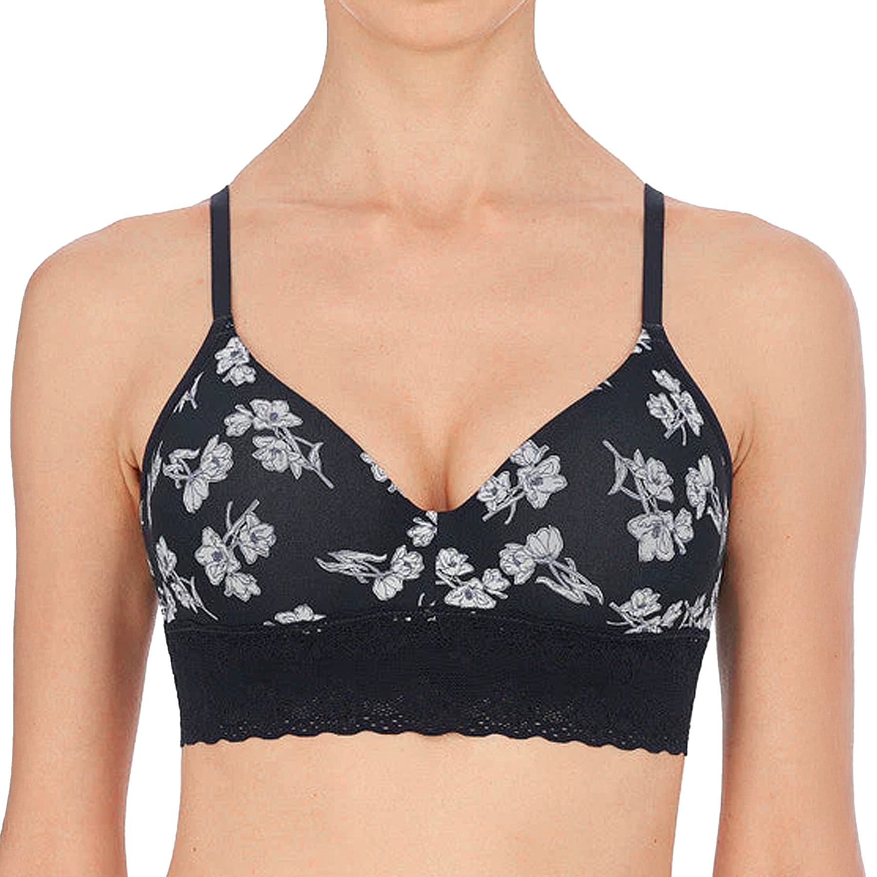 Natori Bliss Perfection Contour Soft Cup Bra 723154 Navy Poppy Front