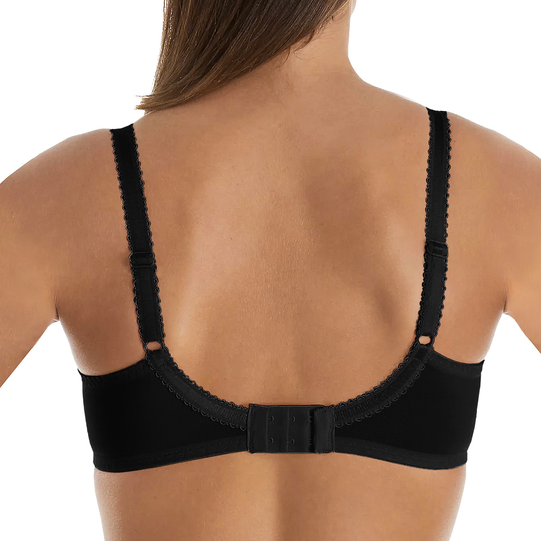 Fit Fully Yours Nicole See-Thru Lace Underwire Bra B2271 Black Rose Gold Rear View