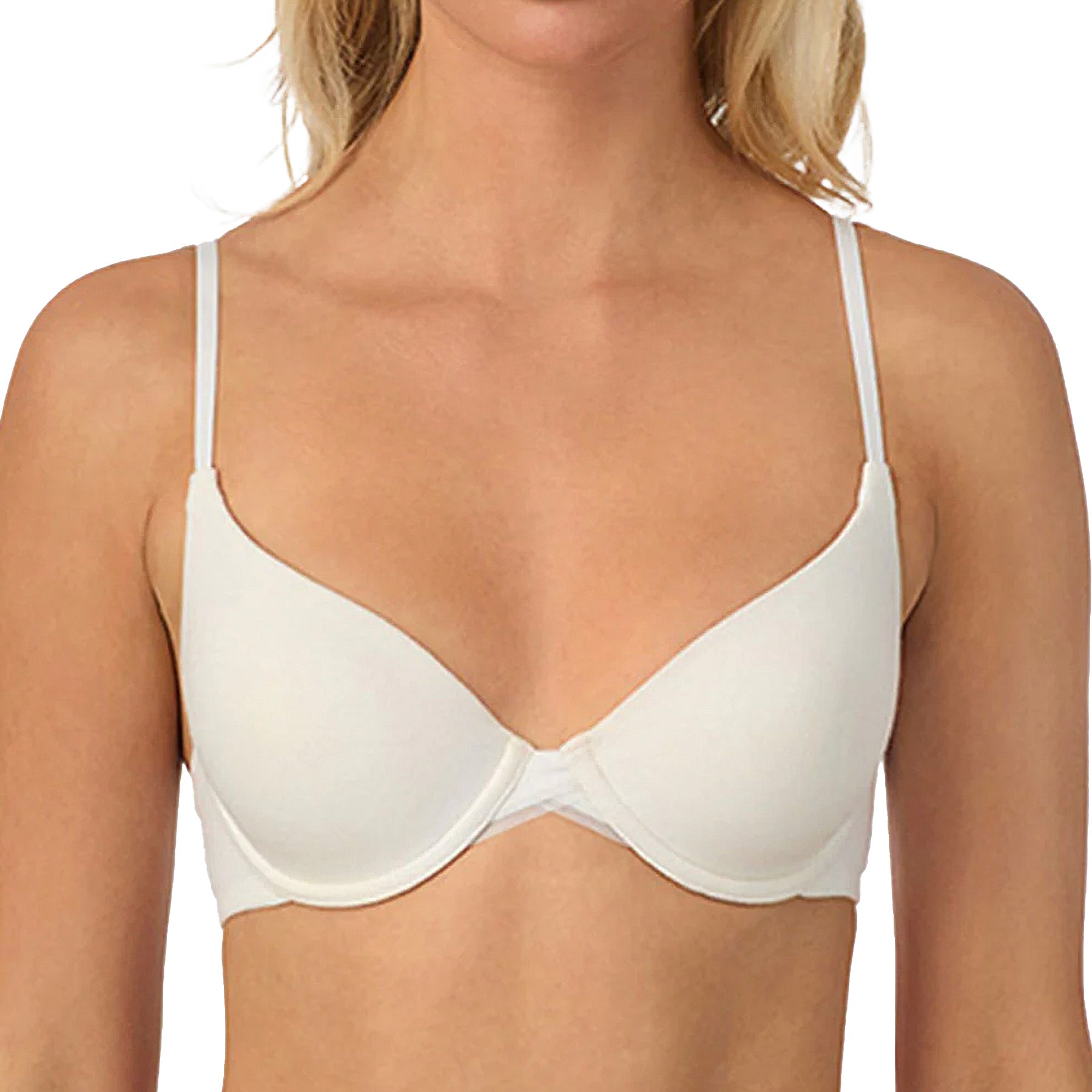 OnGossamer Cabana Cotton Convertible T-Shirt Bra G3194 White Front