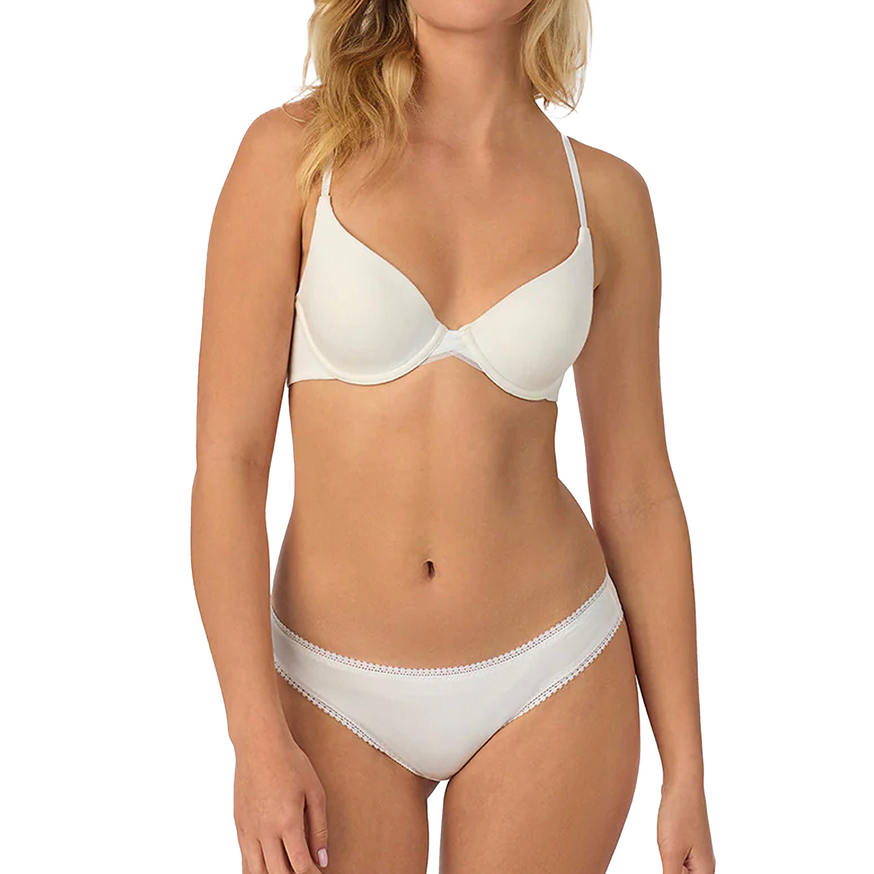 OnGossamer Cabana Cotton Convertible T-Shirt Bra G3194 White Set