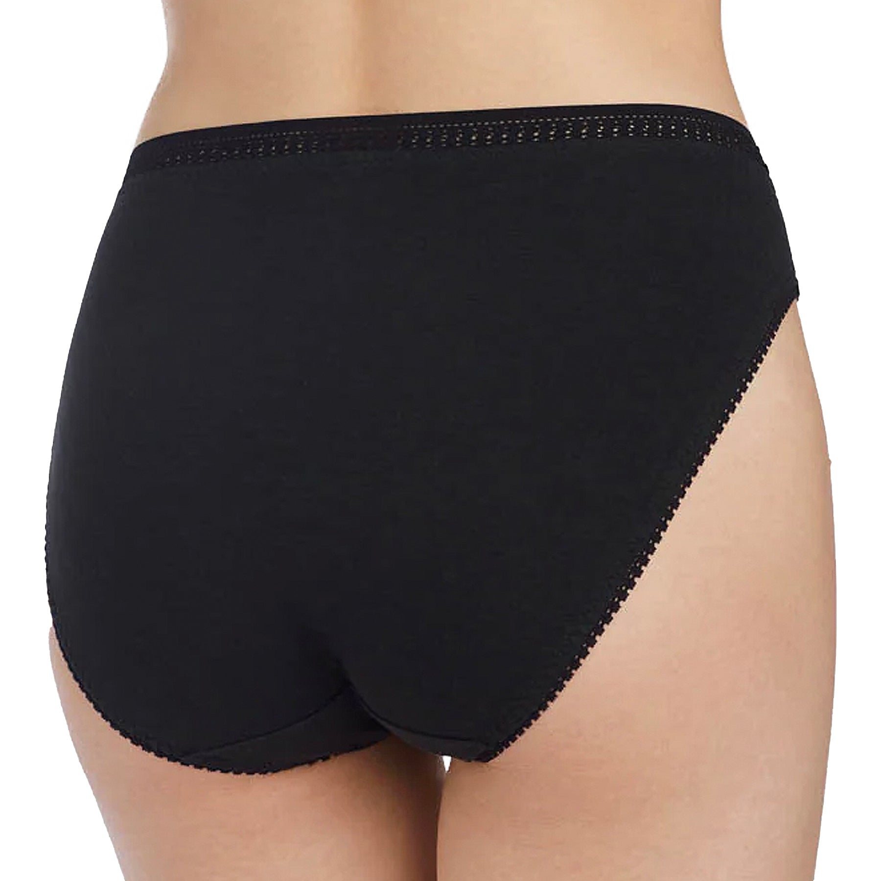 OnGossamer Cabana Cotton Hi-Cut Brief 024304 Black Back