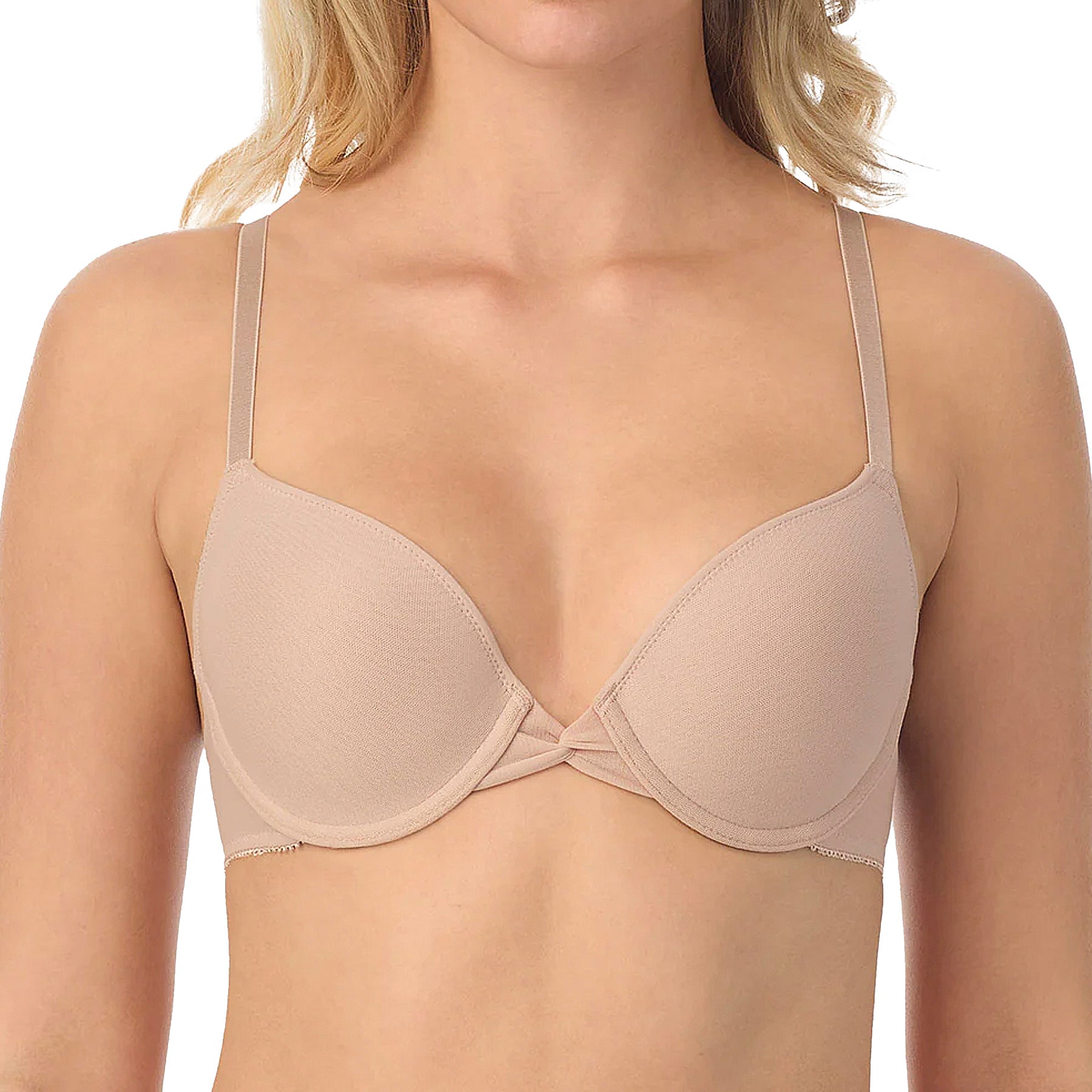 OnGossamer Mesh Bump It Up Bra 3201 Champagne Front