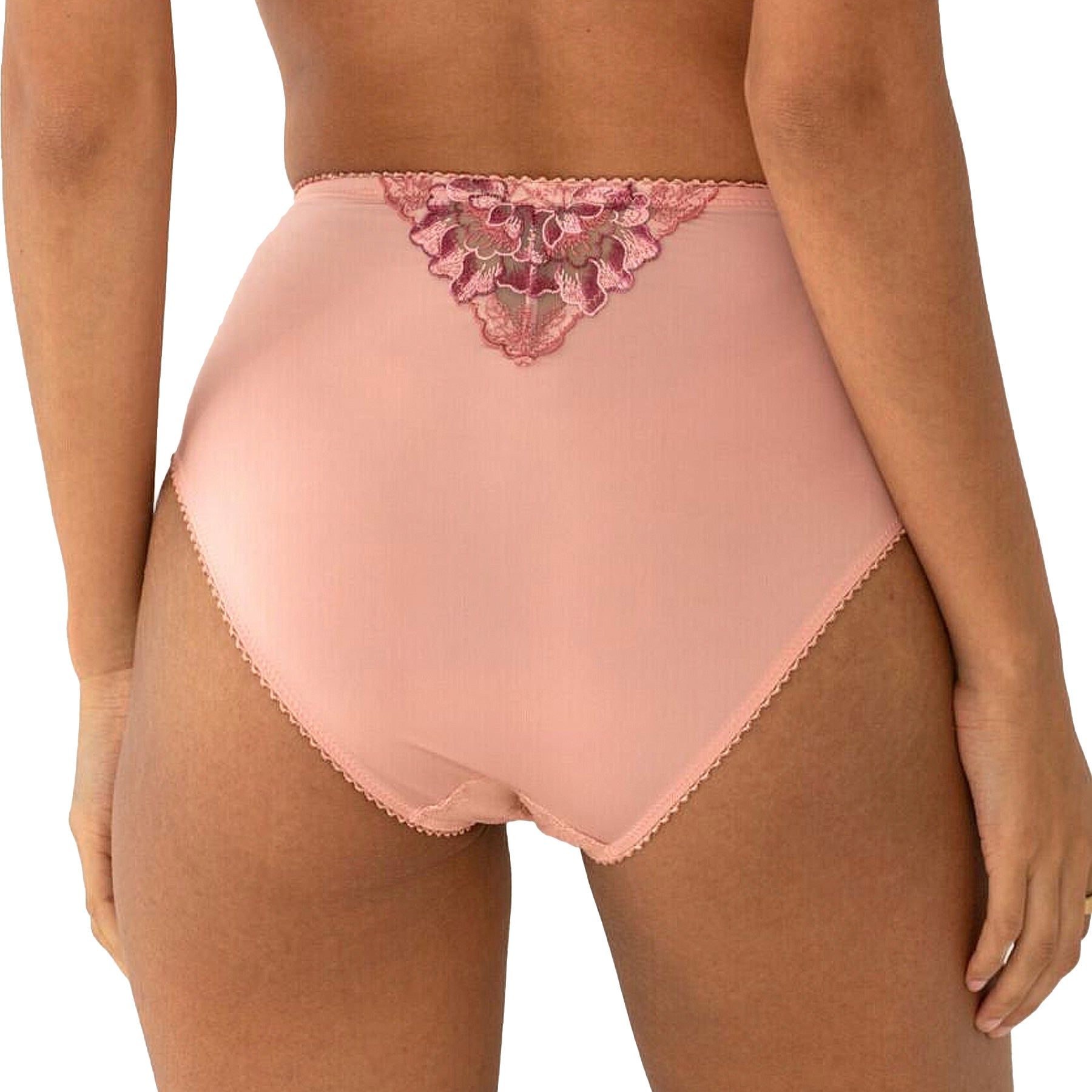 Pour Moi Sofia Lace Deep Brief PM3834 Soft Pink Mulberry Back