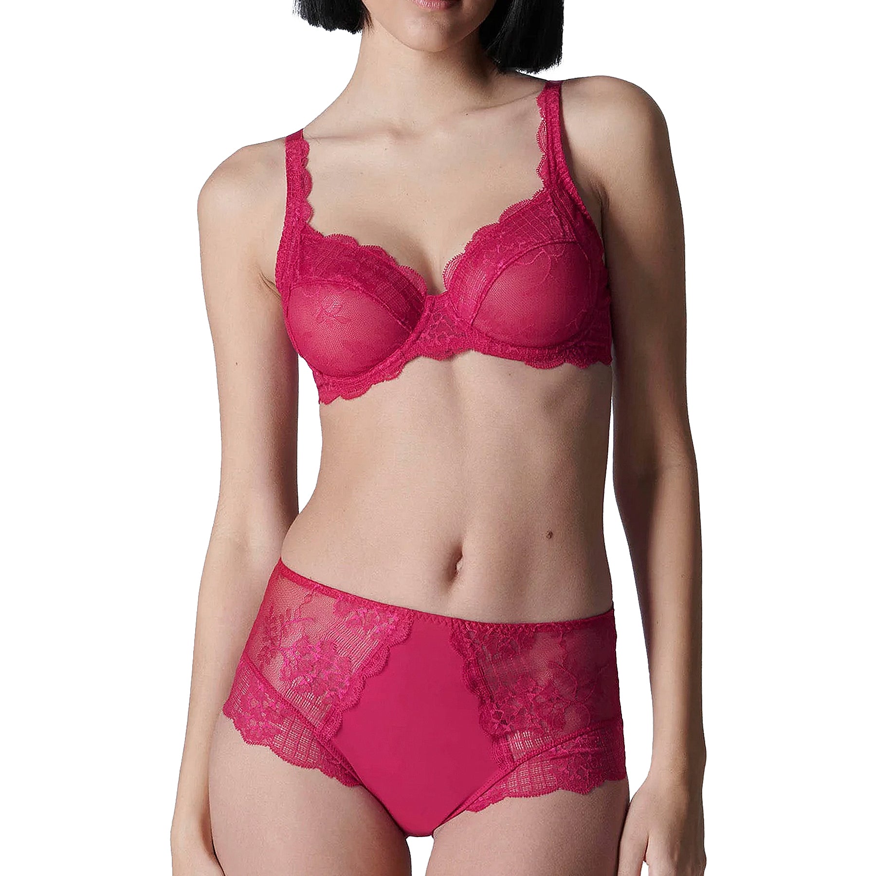 Simone Perele Reve Full Cup Bra 12Z313 Cranberry Set