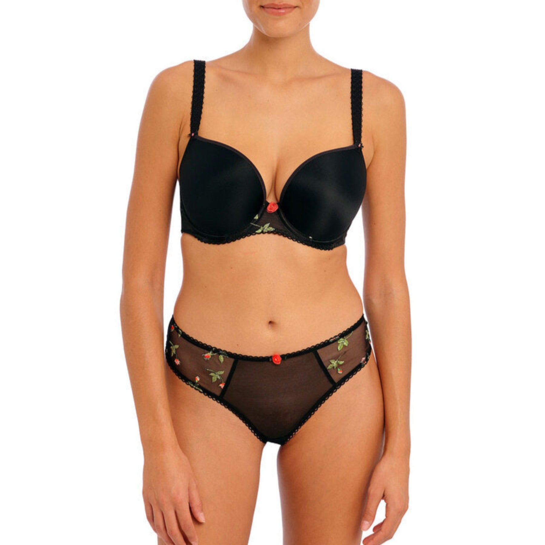 Rose Blossom UW Moulded Plunge T-shirt Bra AA402431 - Black