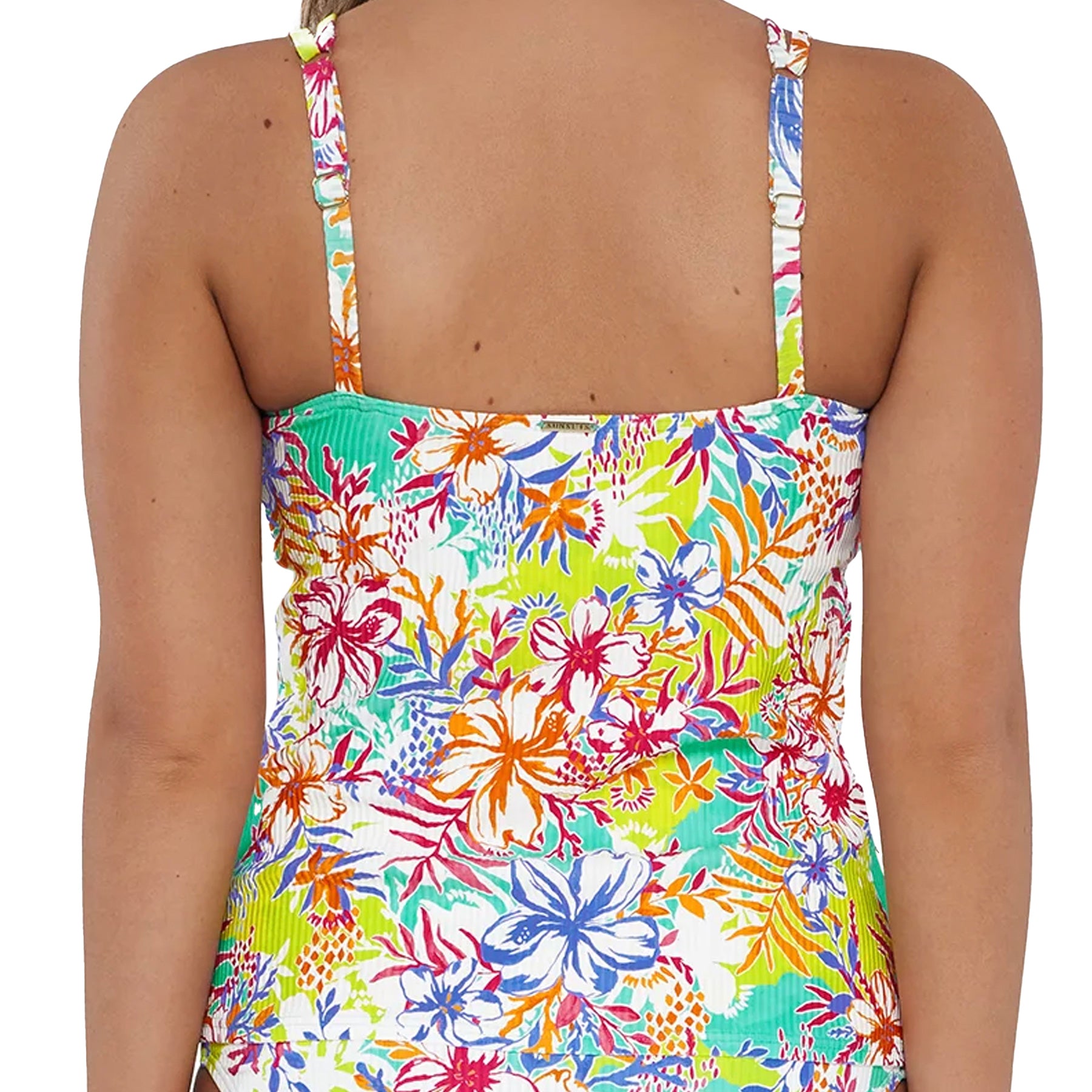 Sunsets Taylor Tankini Top 75 Botanical Bliss Sandbar Rib Back