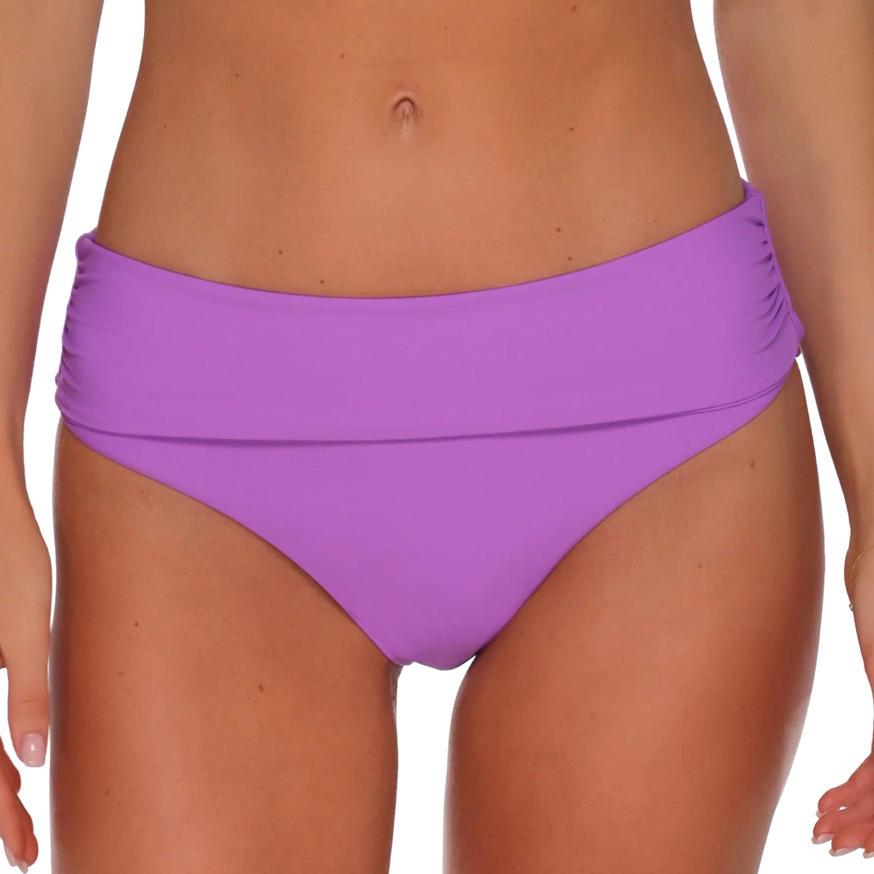 Sunsets Capri High Waist Bikini Bottom 310B Berry Burst Folded