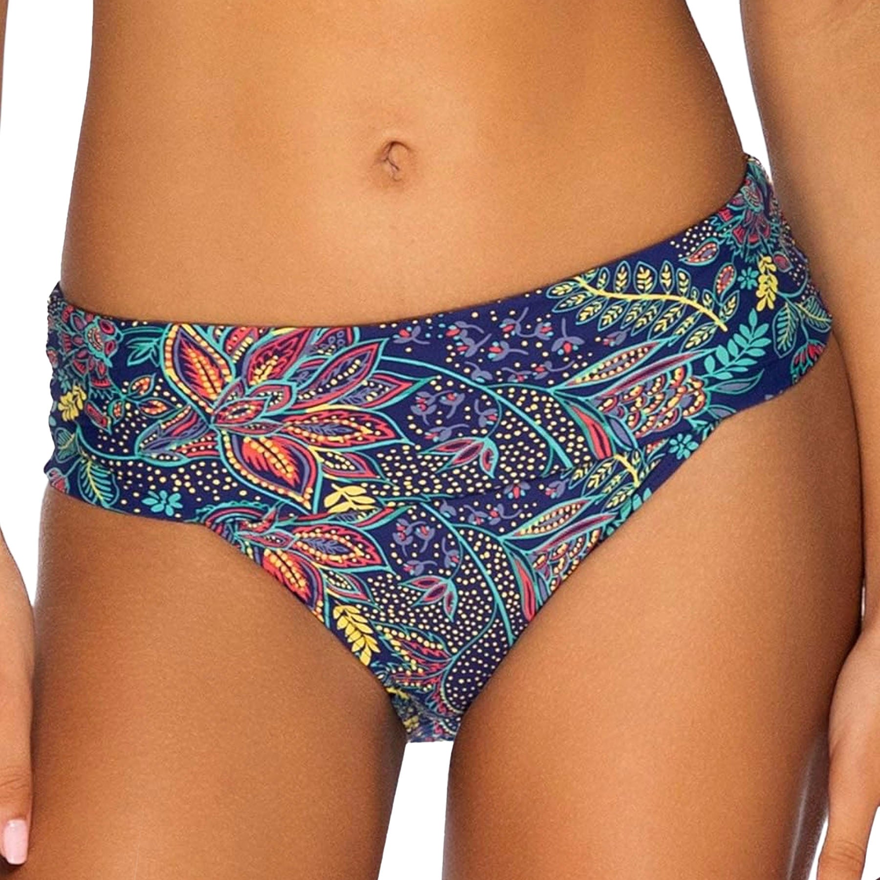Sunsets Hannah High Waist Bikini Bottom 33B Dreamscape Folded
