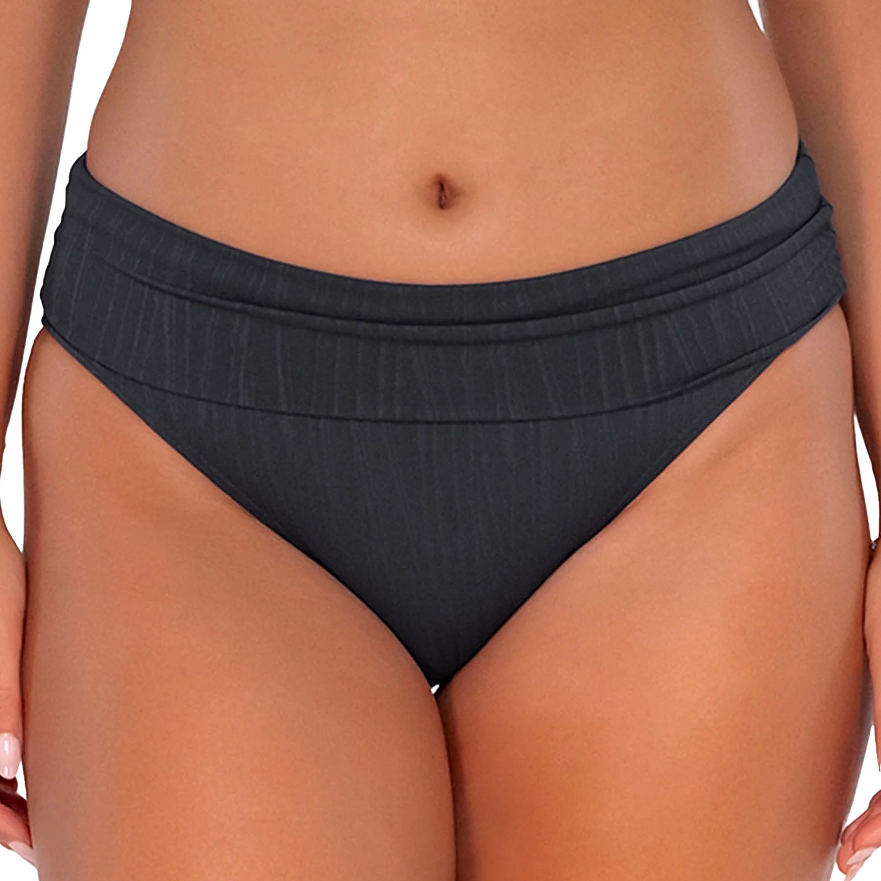 Sunsets Hannah High Waist 33B Slate Seagrass Texture Folded View