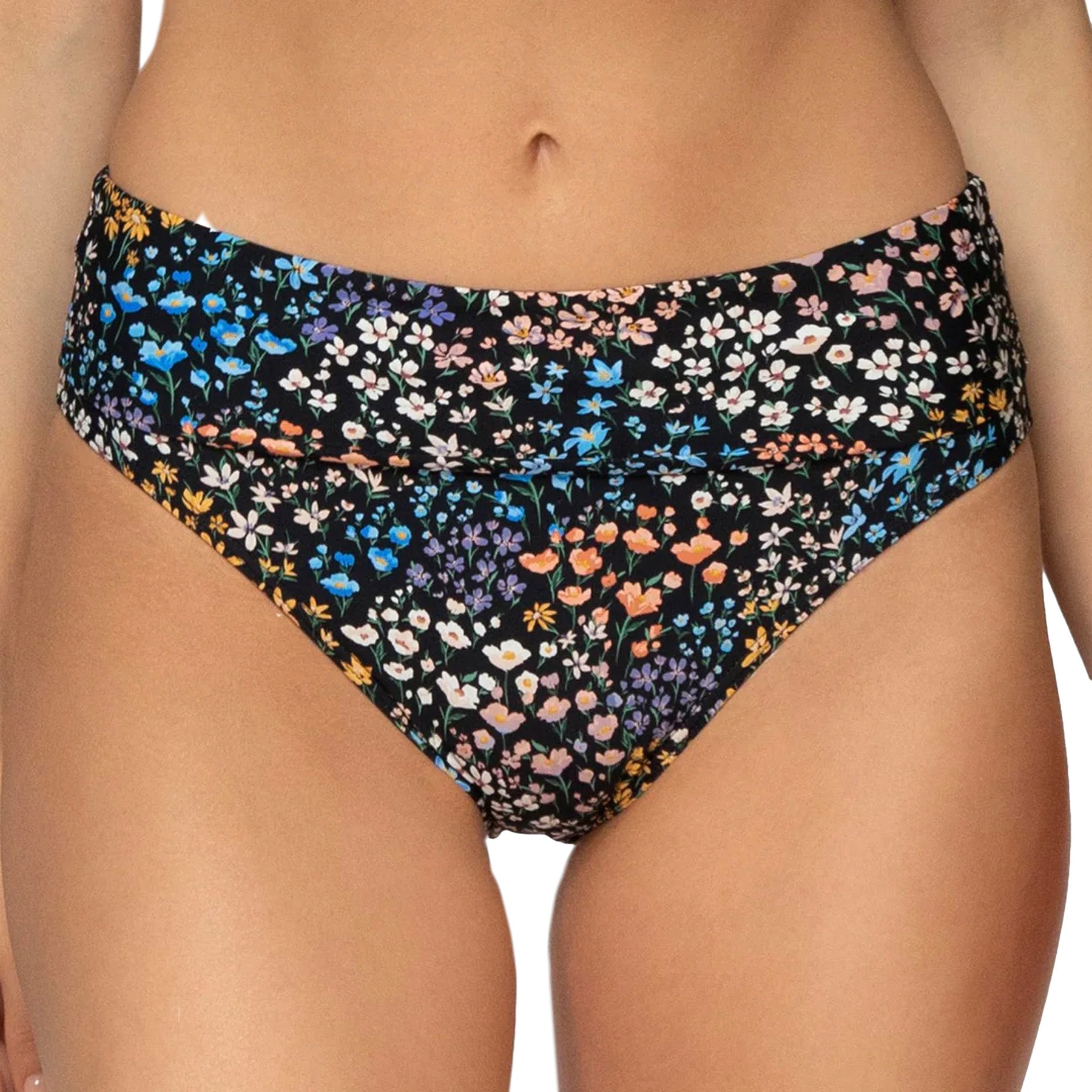 Sunsets Hannah High Waist Bikini Bottom 33B Sunbloom Folded View
