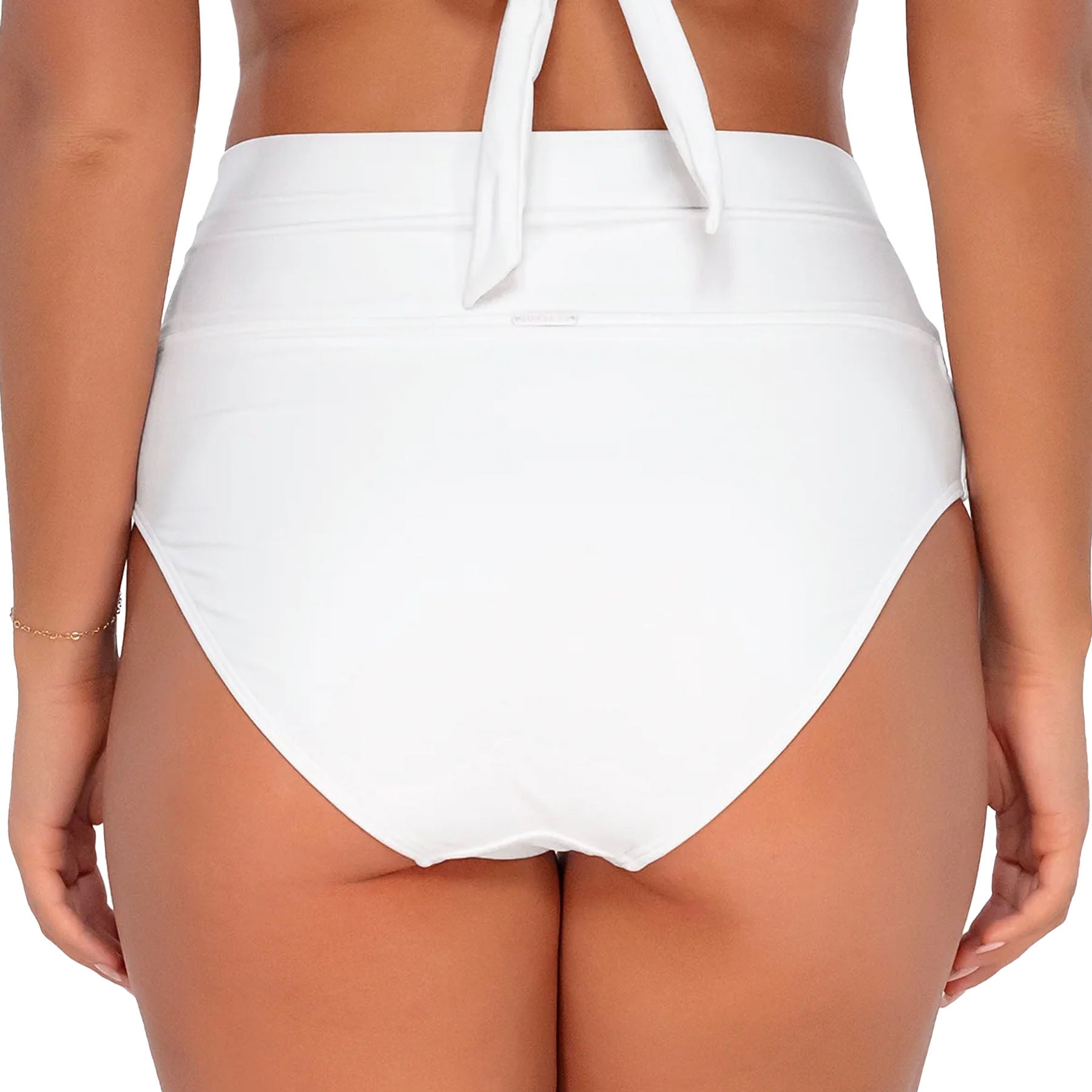 Sunsets Hannah High Waist Bikini Bottom 33B White Lily Back