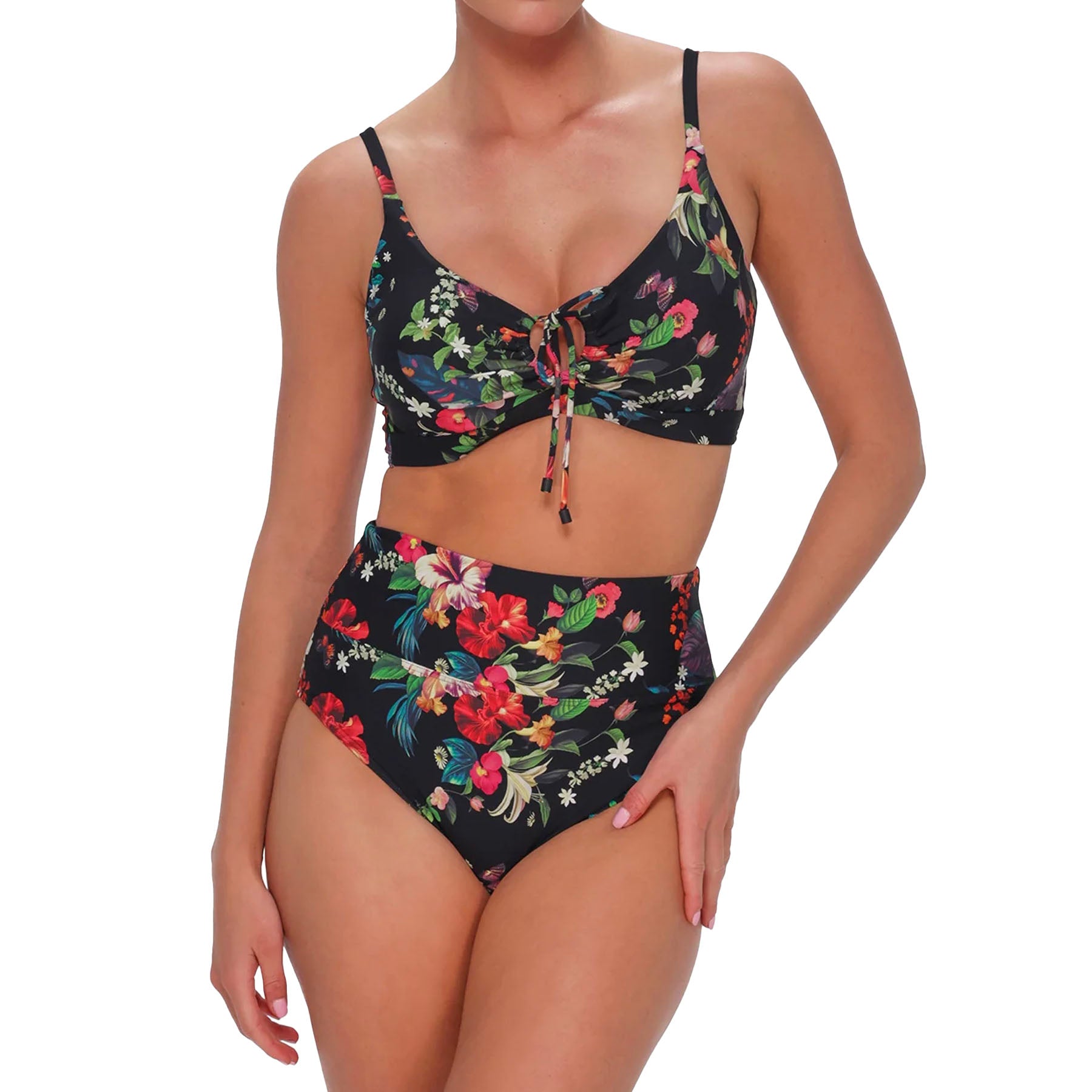 Sunsets Kauai Keyhole Bikini Top 54 Fleur Noire Set