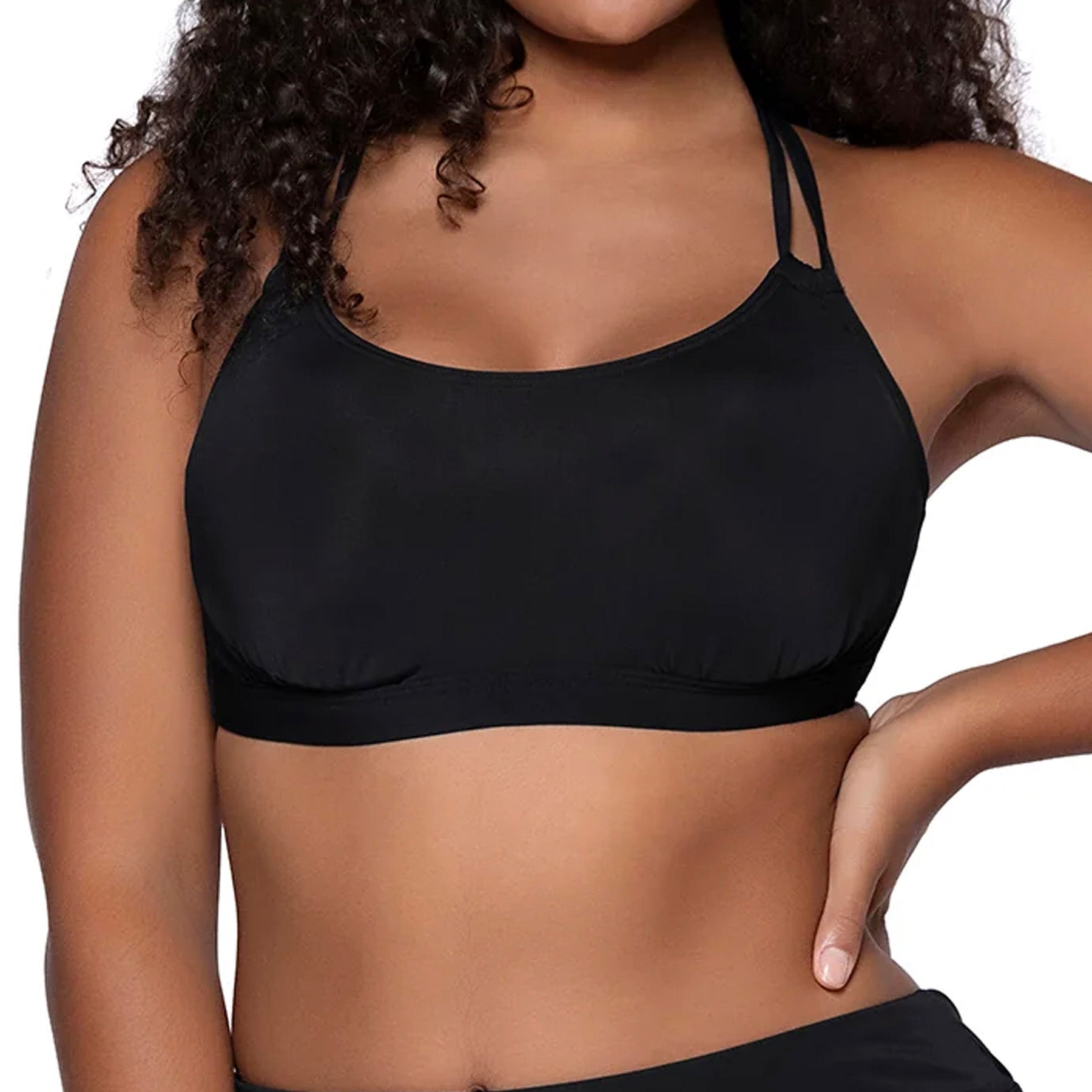 Sunsets Taylor Bralette Bikini Top 56 Black Front