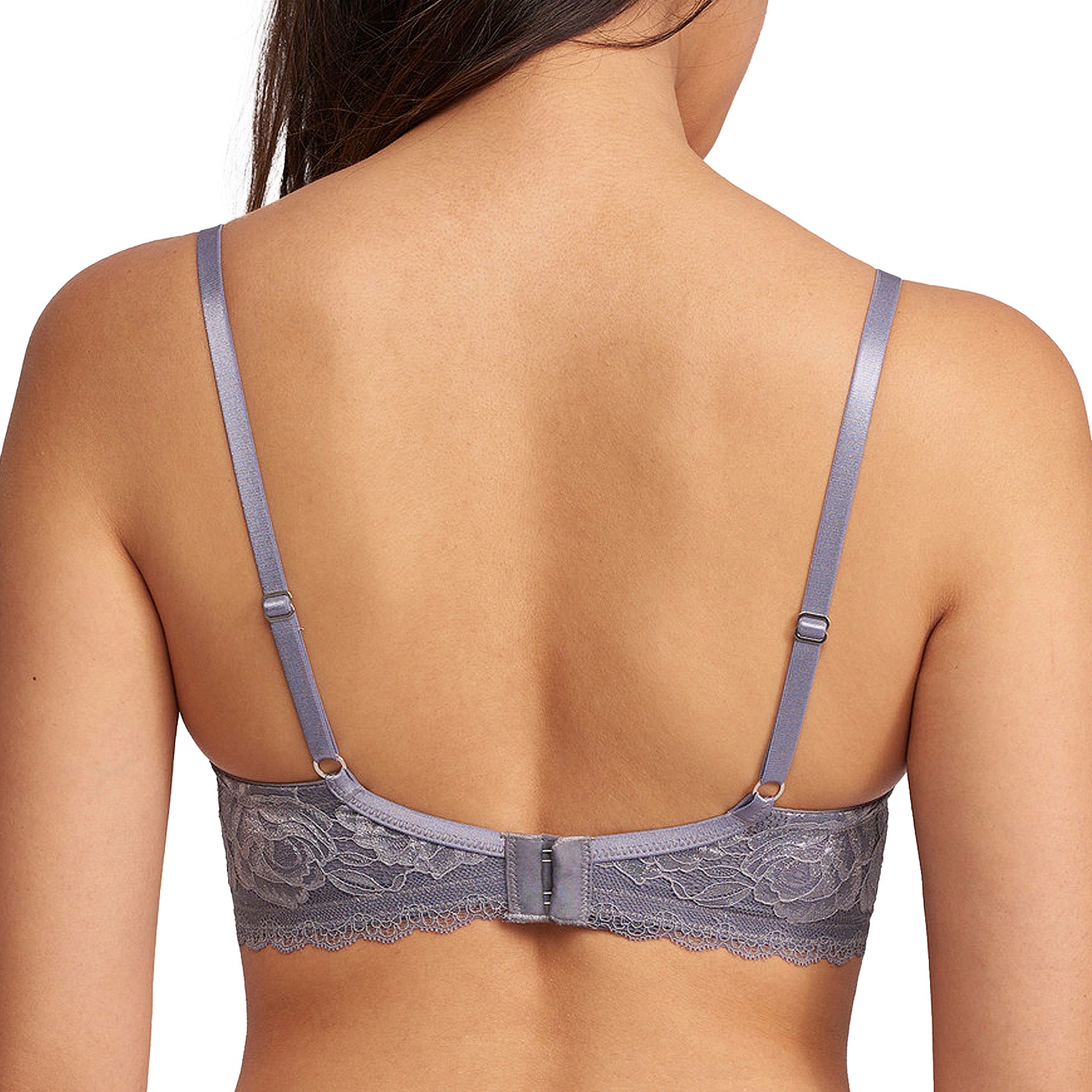 Montelle Silver Dreams Divine Lace Full Cup Underwire Bra 9094 Crystal Grey Back