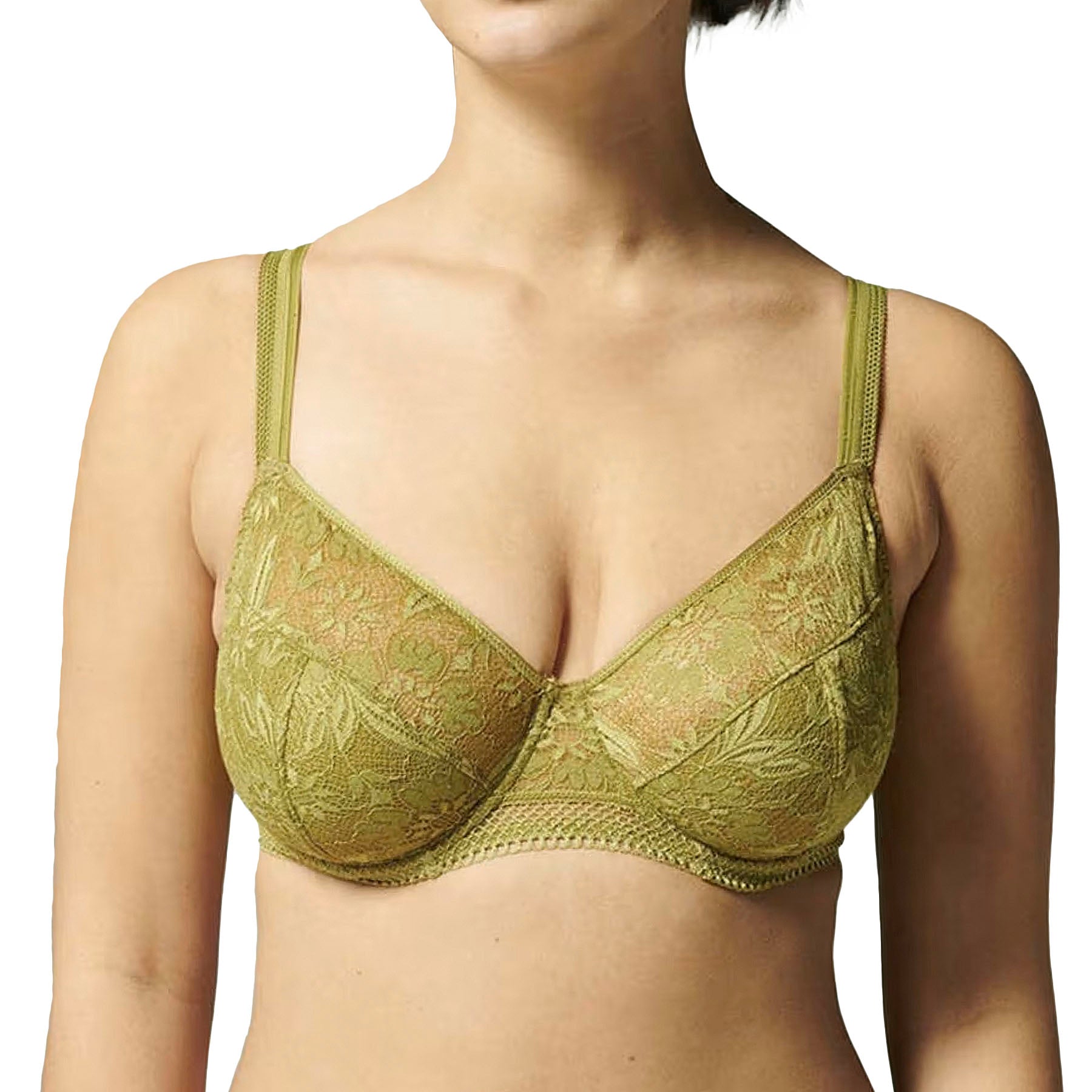 Simone Perele Vertige Full Cup Bra 14Z320 Mangrove Green Front