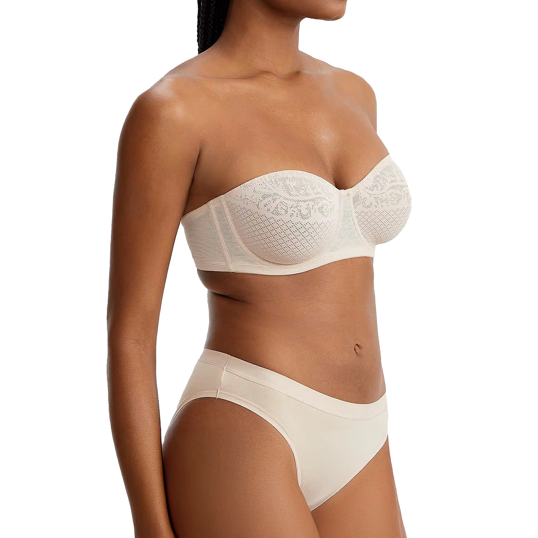 Wacoal Visual Effects Strapless Minimizer 854310 Sand Set