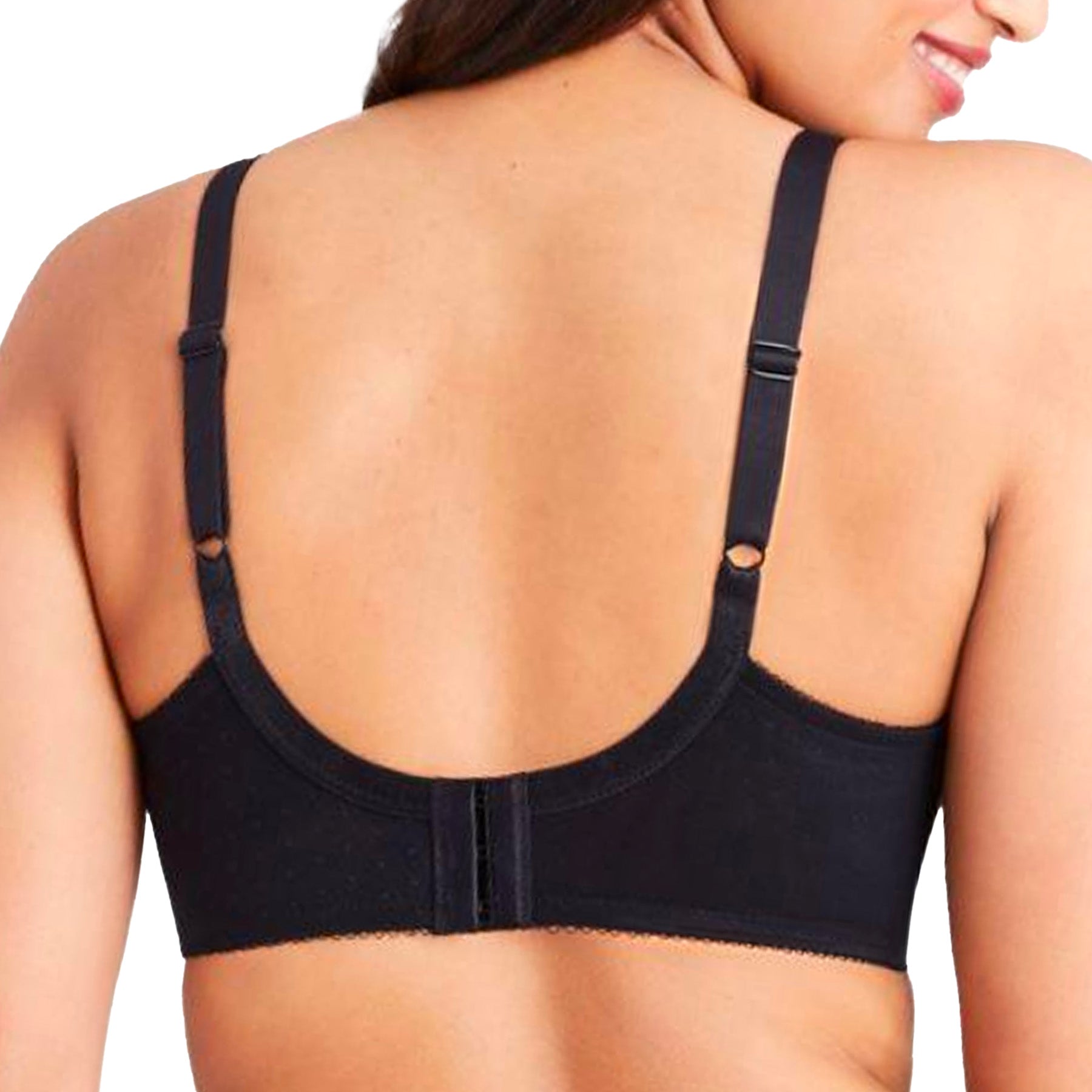 Wacoal Retro Chic Full Figure Underwire Bra 855186 Black Back