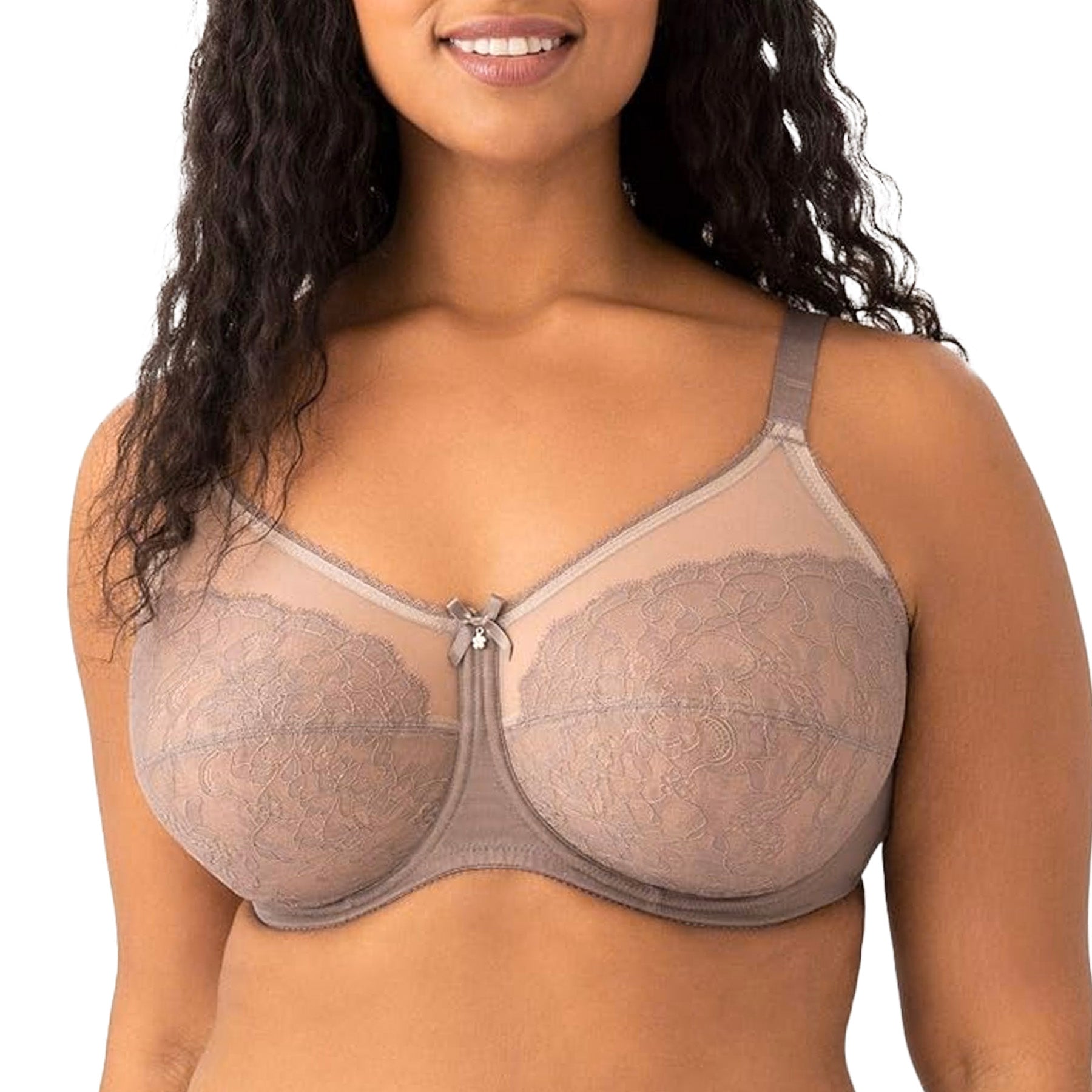 Wacoal Retro Chic Full Figure Underwire Bra 855186 Cappuccino Front
