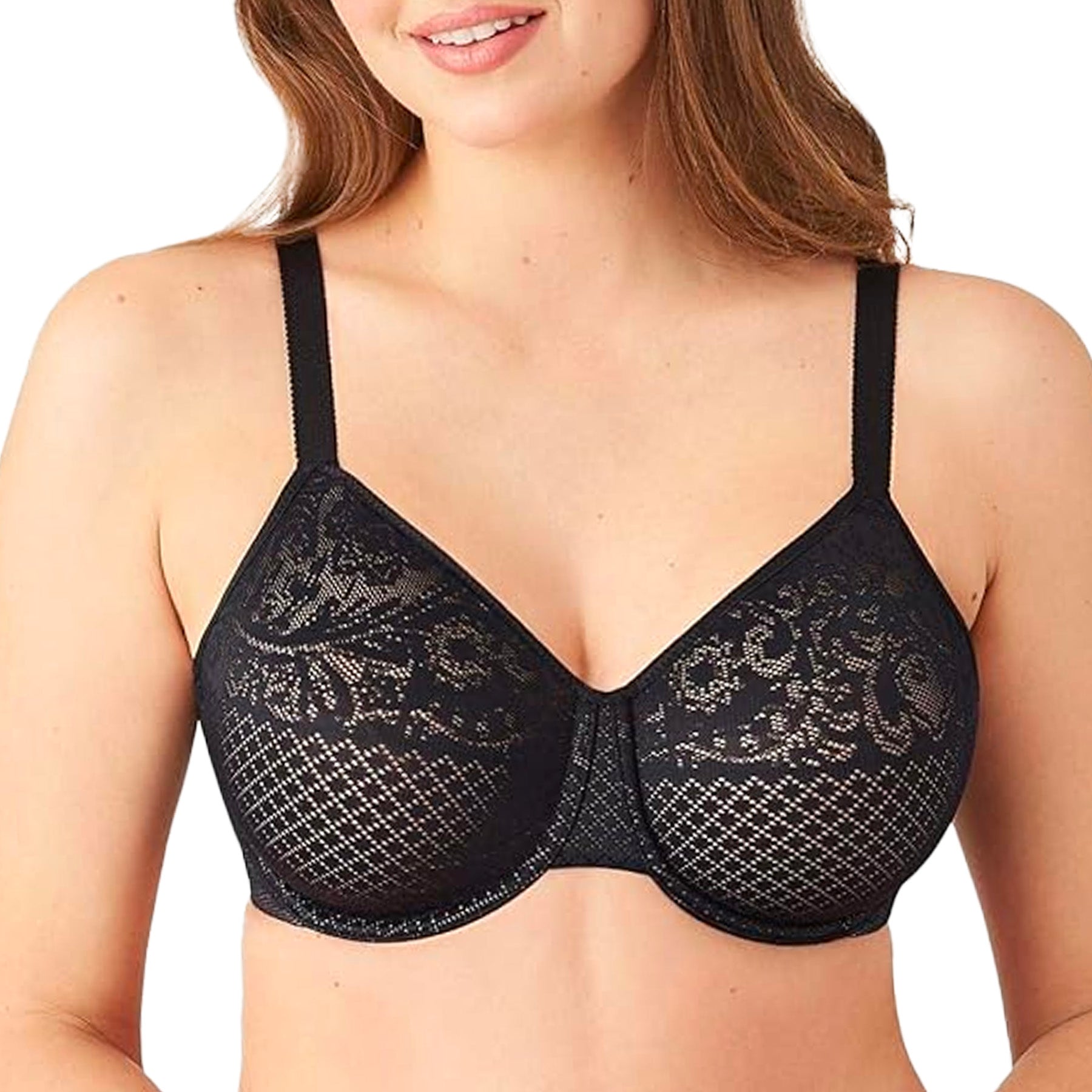 Wacoal Visual Effects Underwire Minimizer Bra 857210 Black