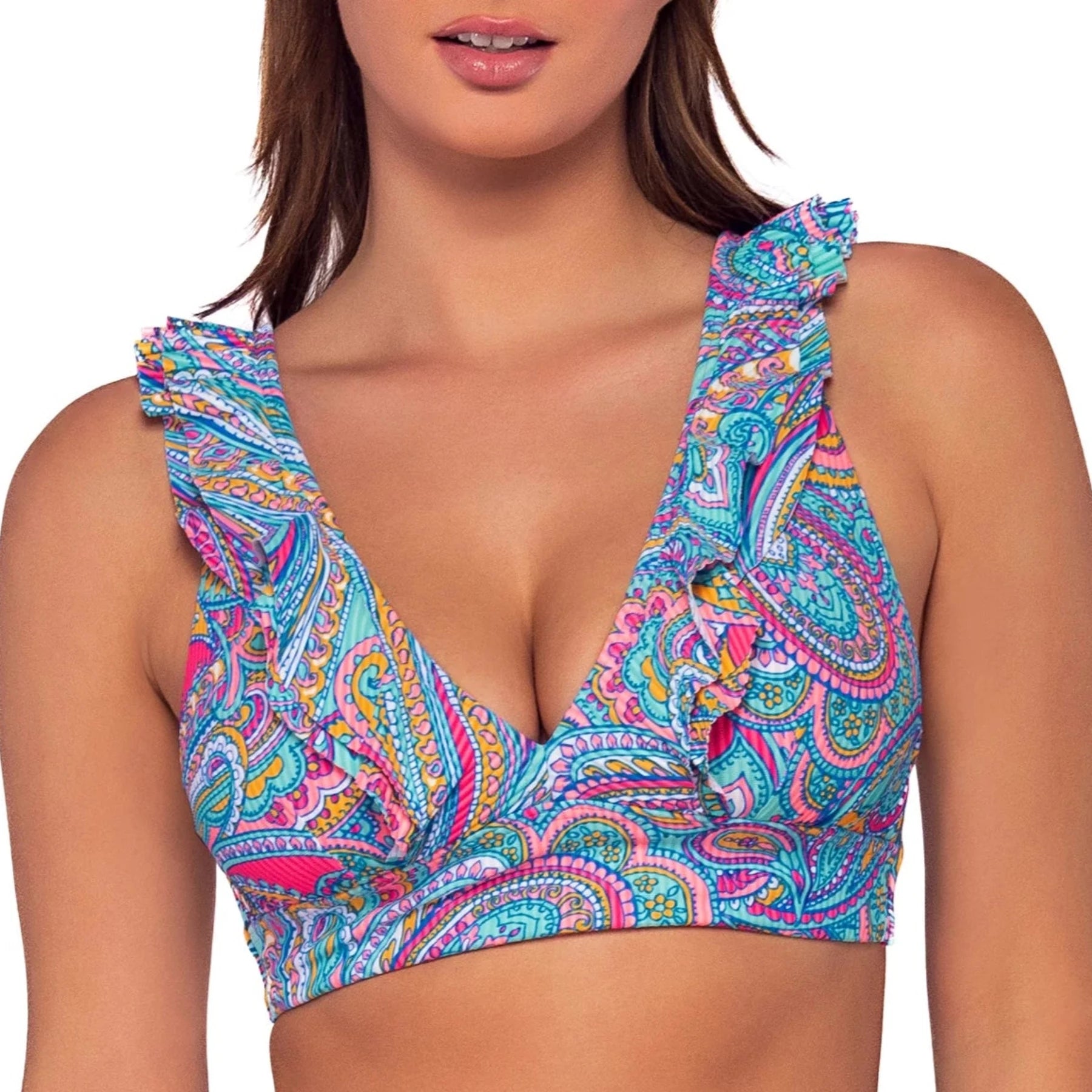 Willa Wireless Bikini Top 546EFGH - Paisley Pop