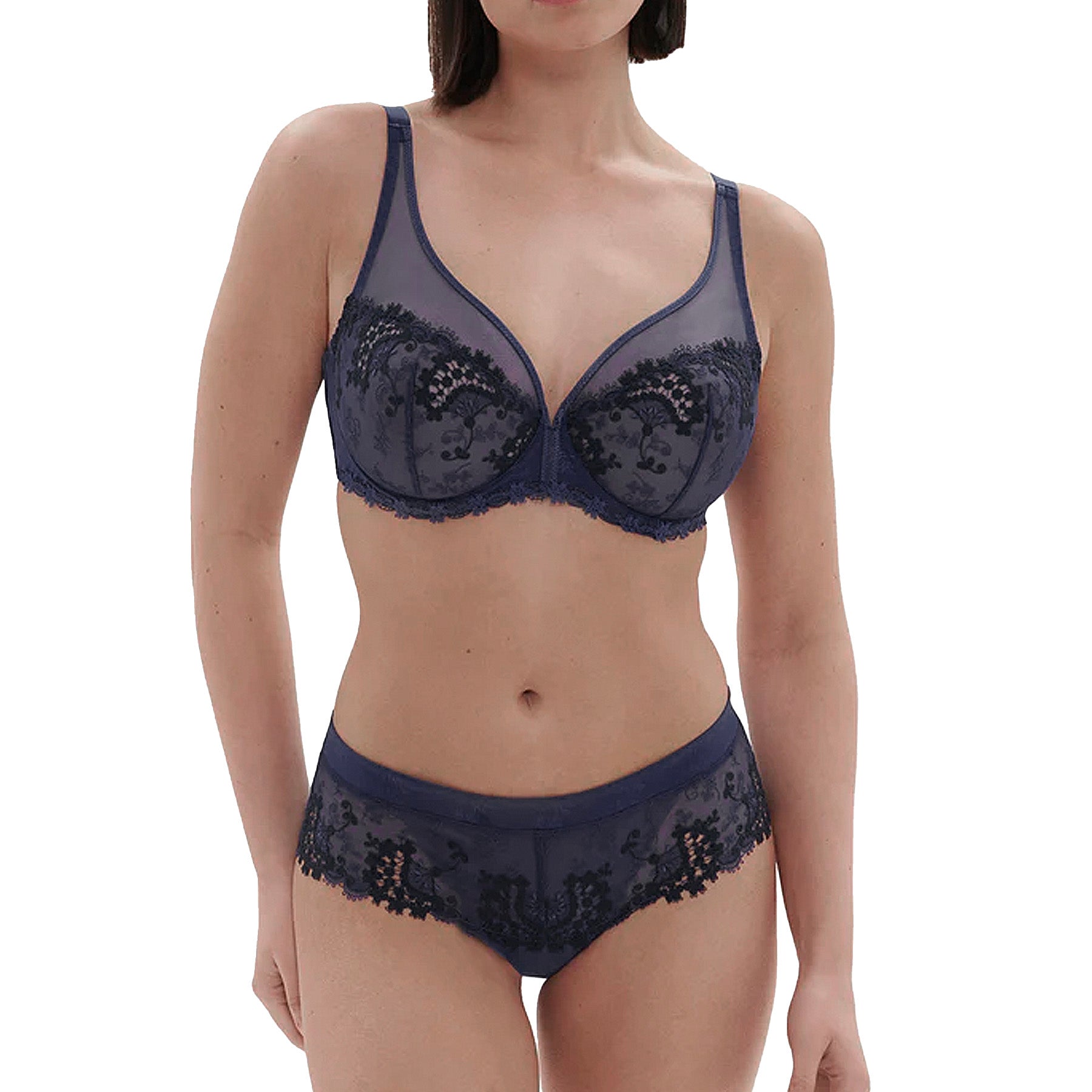 Simone Perele Wish Boyshort 12B630 Midnight Set