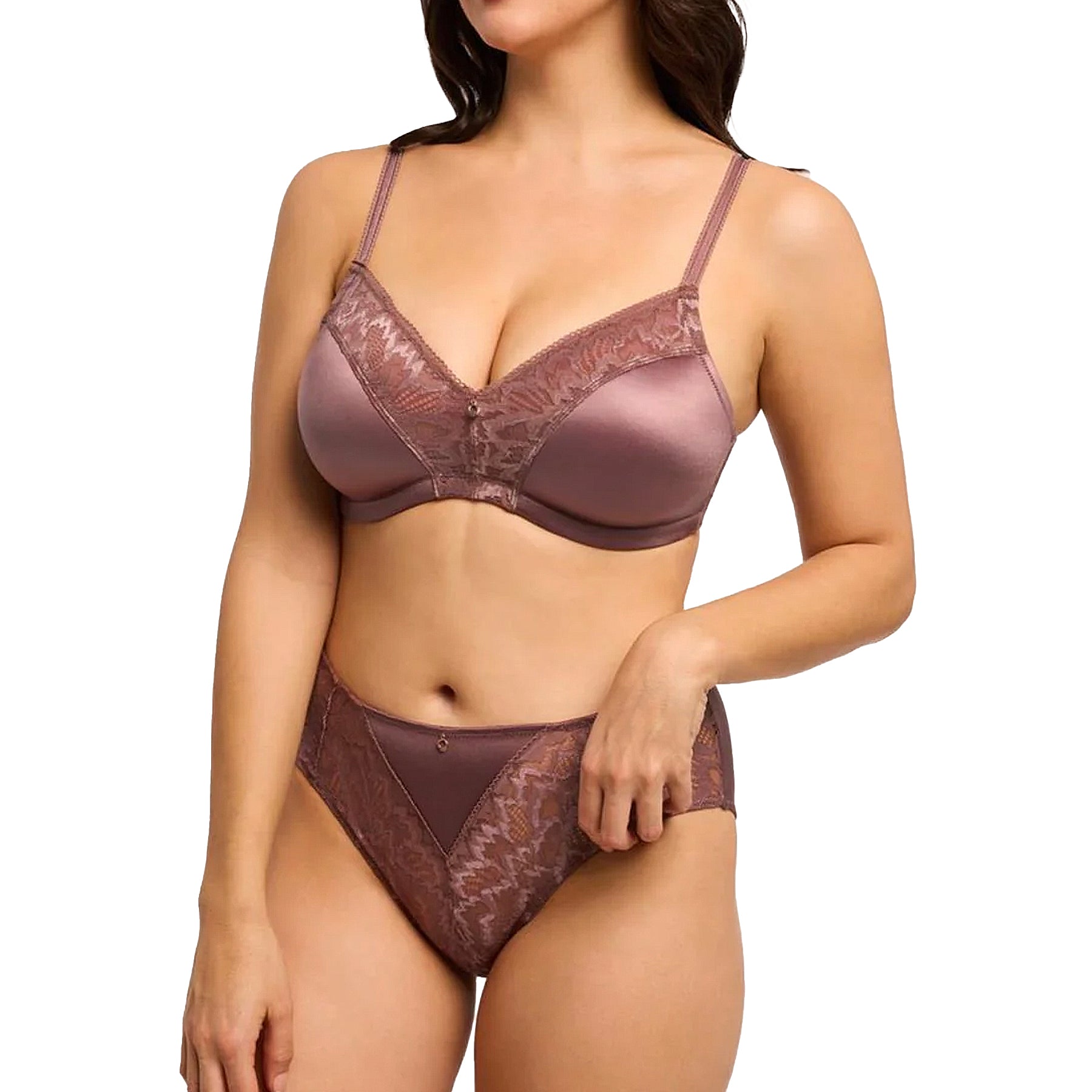 Montelle Wire-Free Dream Bra 9704 Woodrose Set