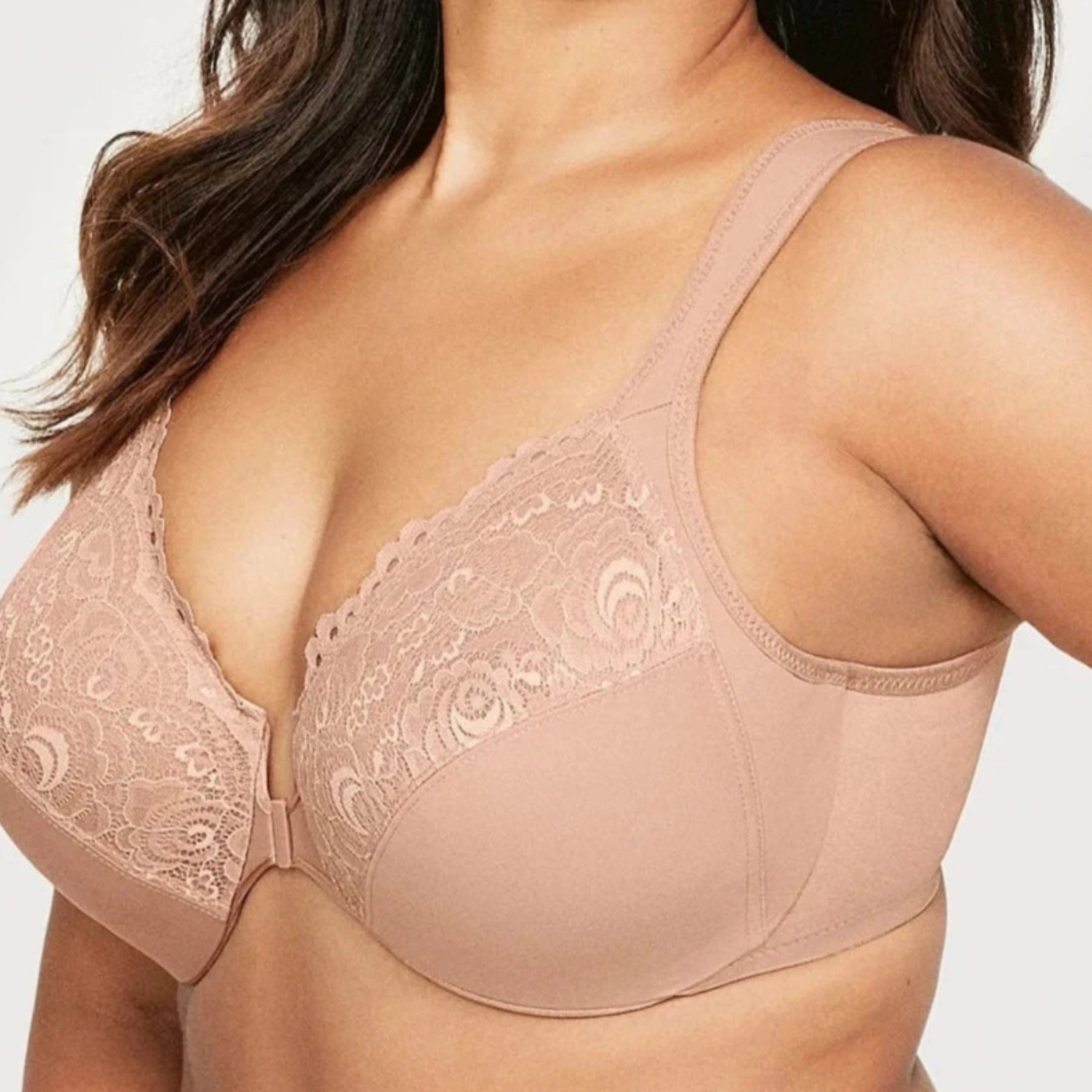 Glamorise WonderWire Front-Closure Bra 1245 - Cafe