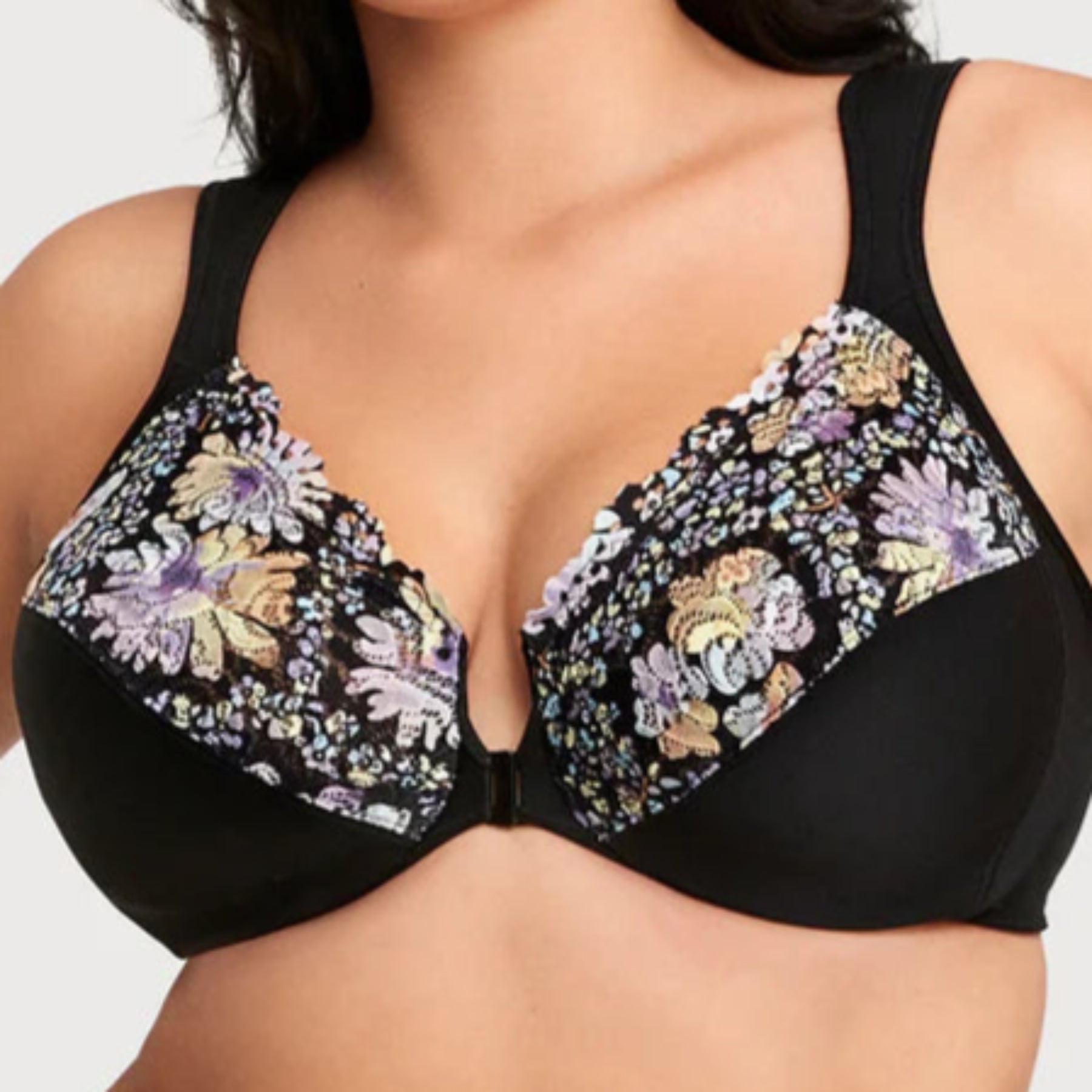 Glamorise WonderWire Front-Closure Bra 1245 - Floral Print