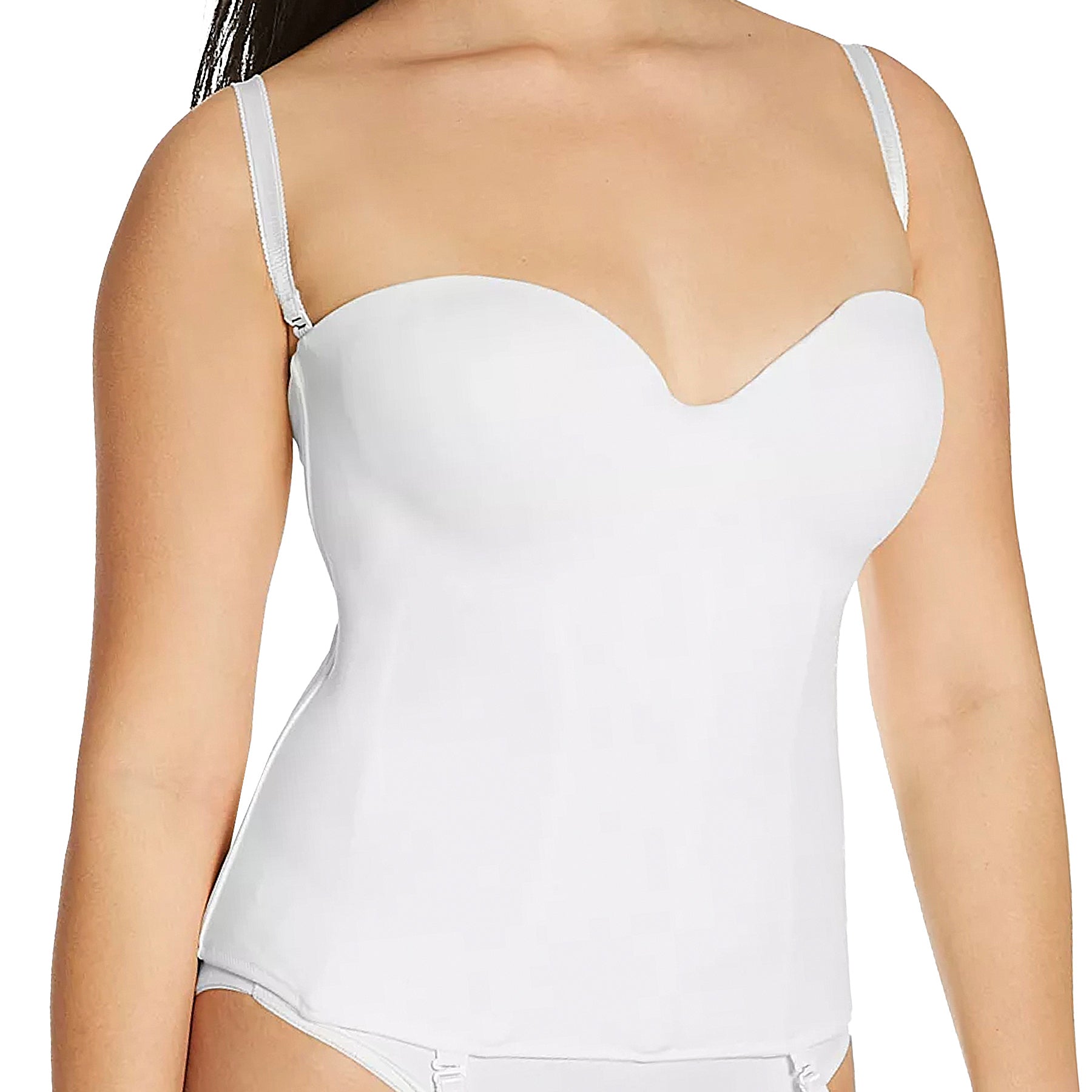 Carnival Invisible Torsolette Longline Bra 426 White Front