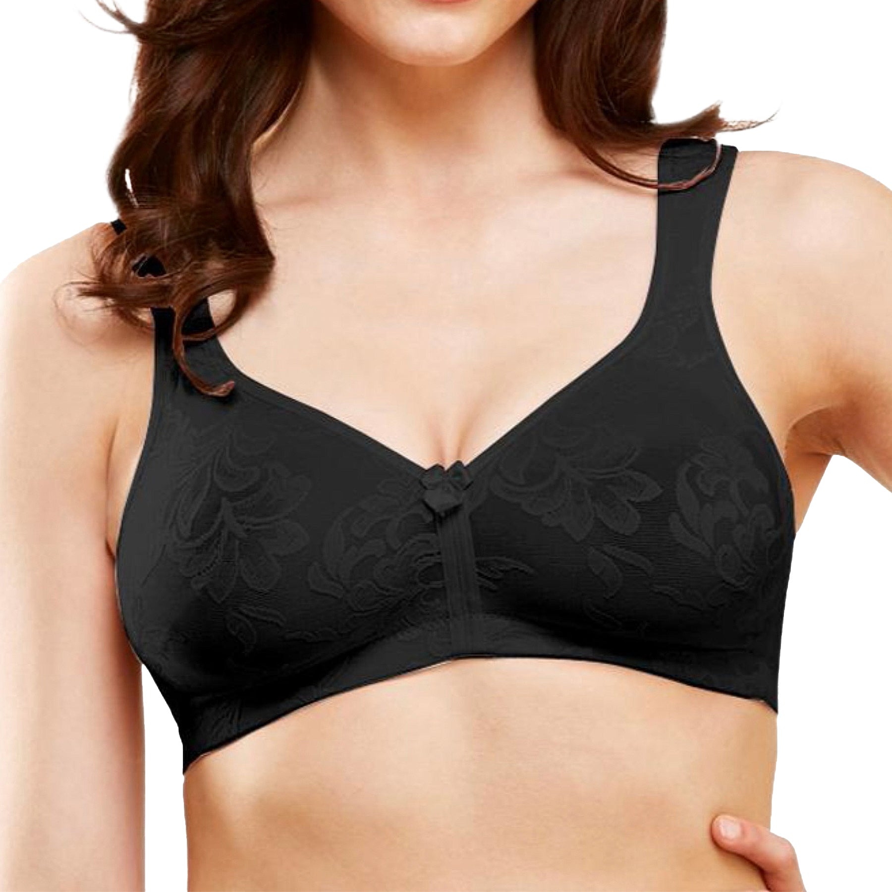 Lunaire Versailles Full Coverage Seamless Wire-Free Bra 13214 Black Front