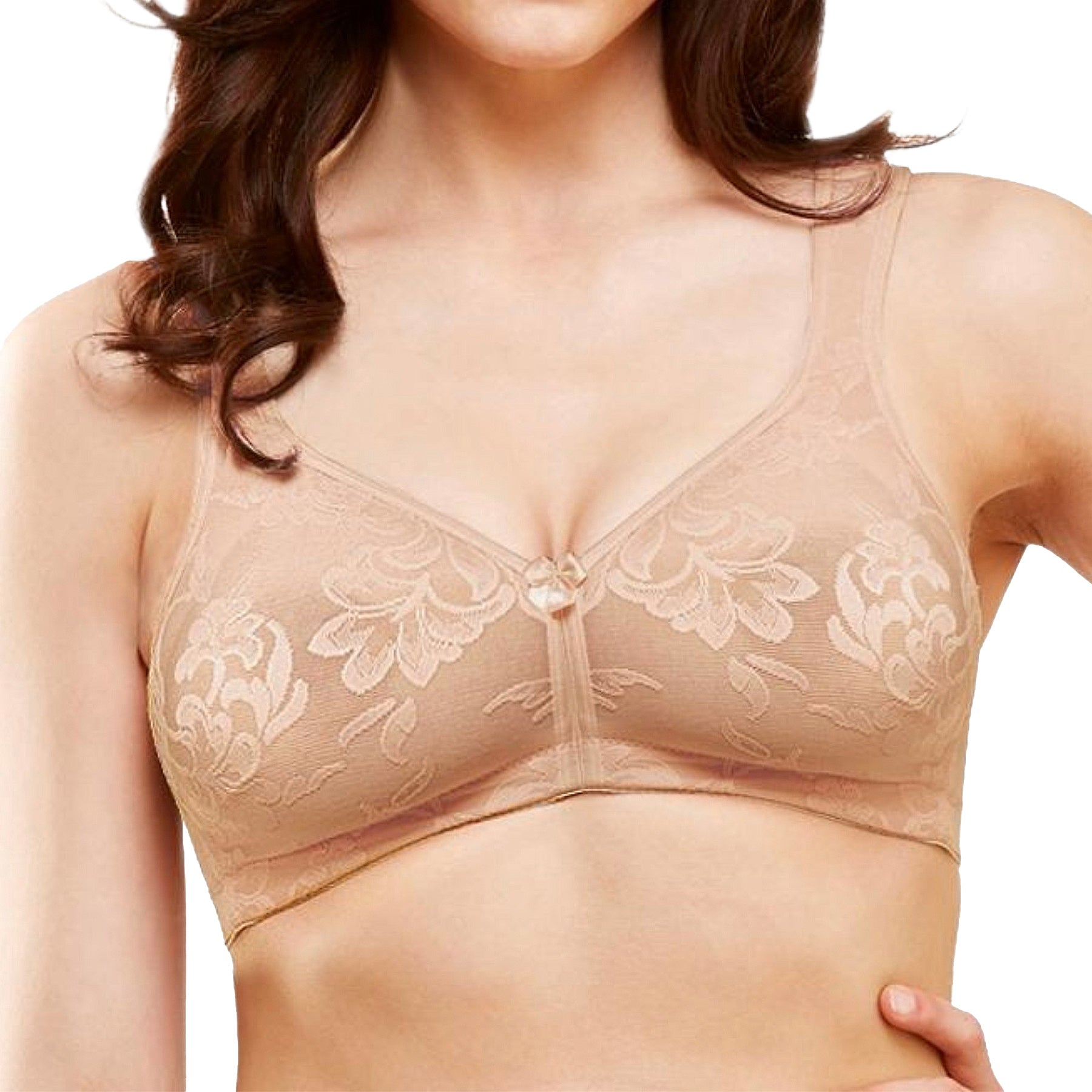 Lunaire Versailles Full Coverage Seamless Wire-Free Bra 13214 Nude Front
