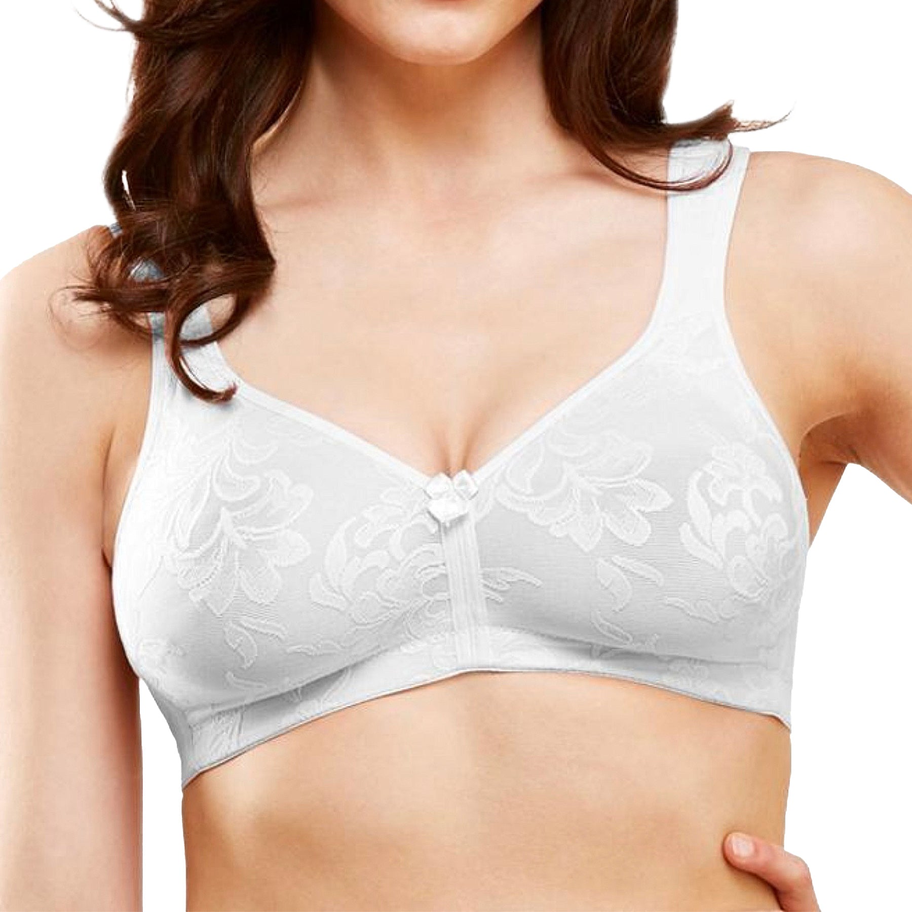 Lunaire Versailles Full Coverage Seamless Wire-Free Bra 13214 White Front