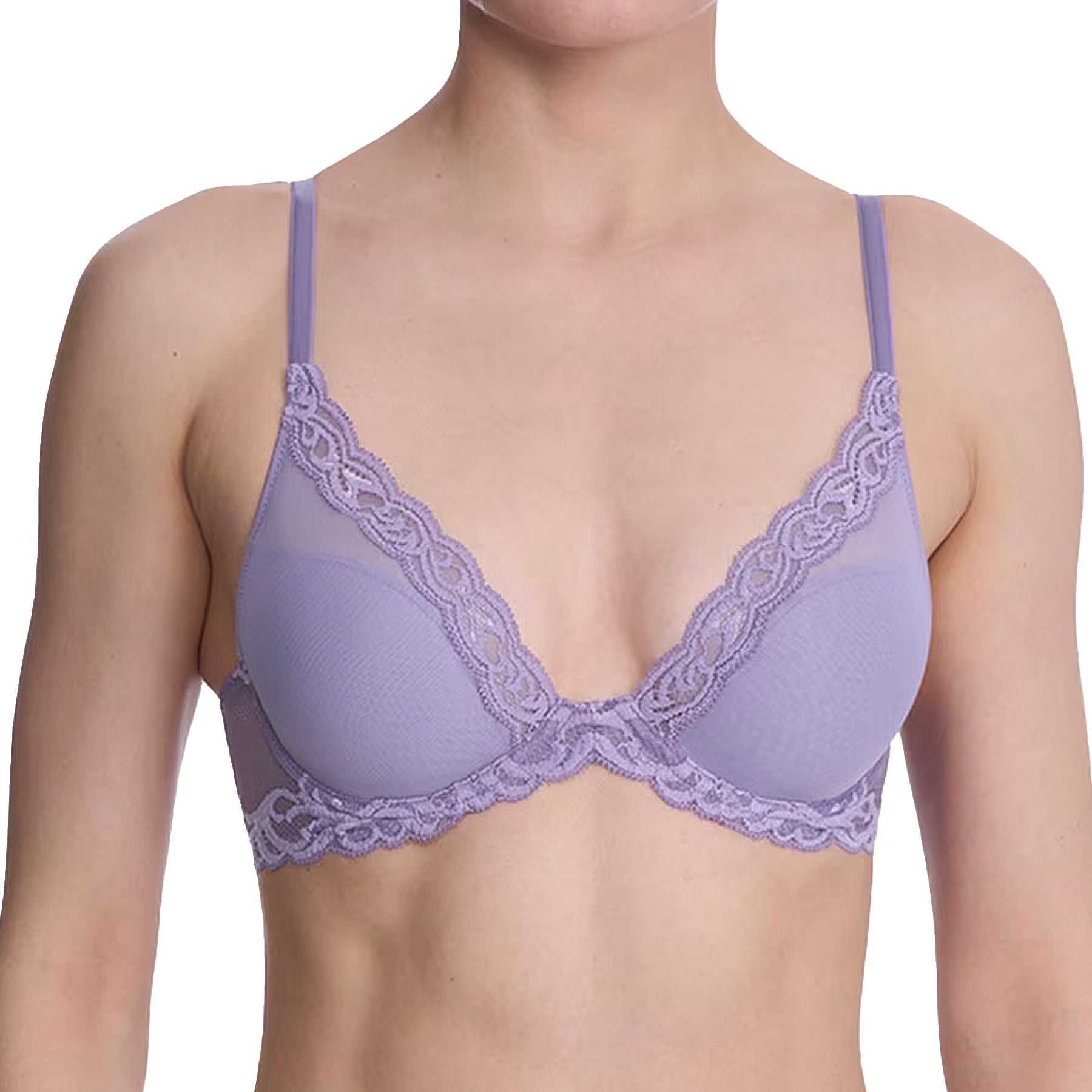 Natori Feathers Contour Plunge Bra 730023 French Lilac Front