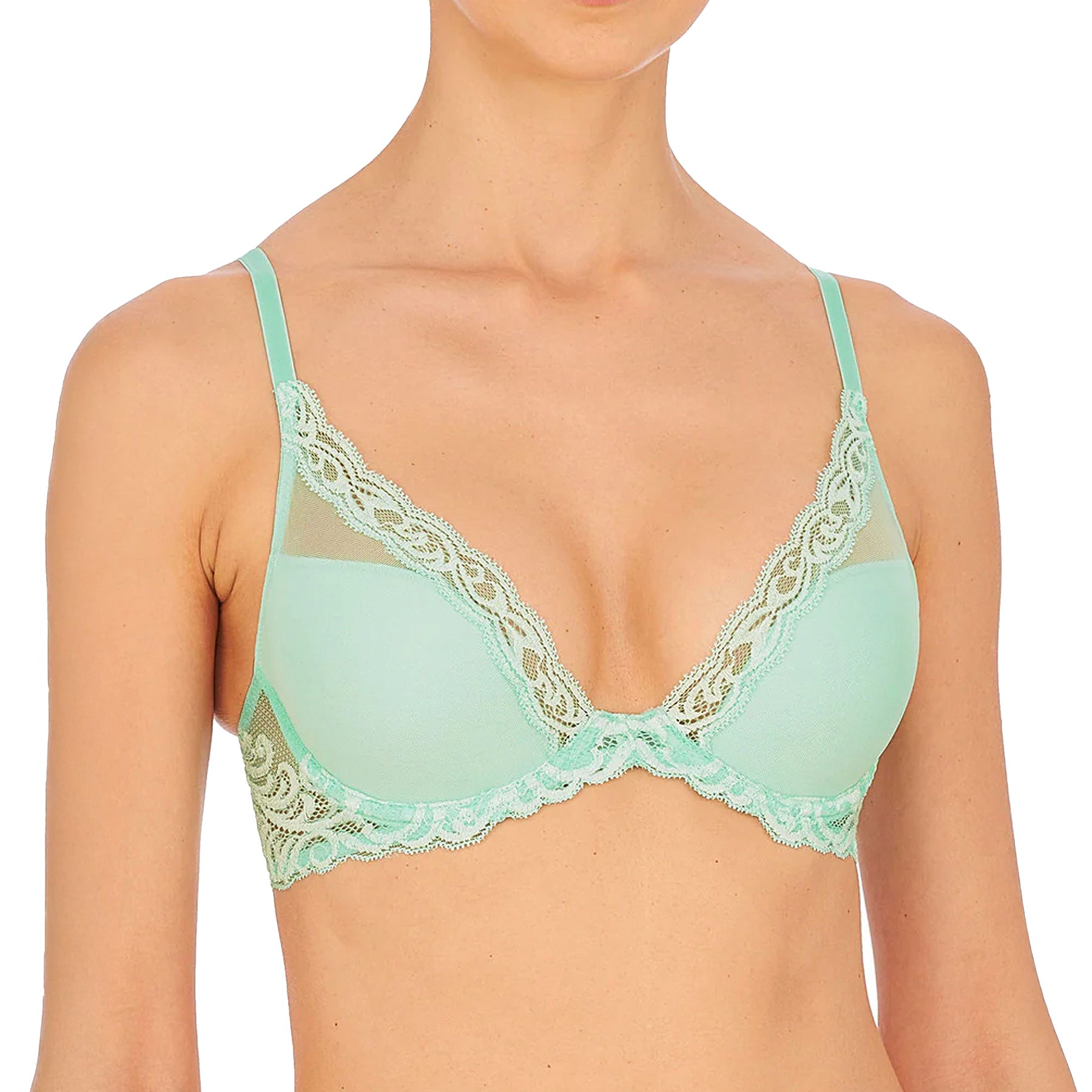 Natori Feathers Contour Plunge Bra 730023 Julep Front